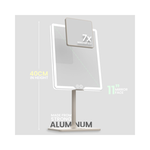 LUNA London ORBIT 7x Magnifying LED Vanity Mirror with 3 Light Modes / SOFT STONE
