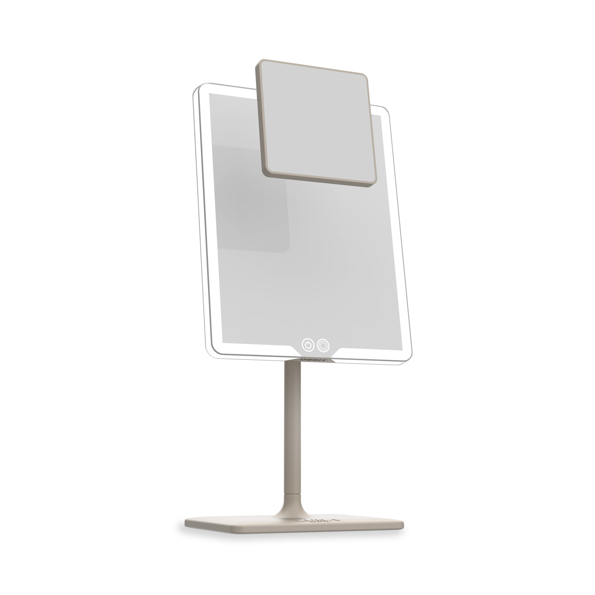 LUNA London ORBIT 7x Magnifying LED Vanity Mirror with 3 Light Modes / SOFT STONE