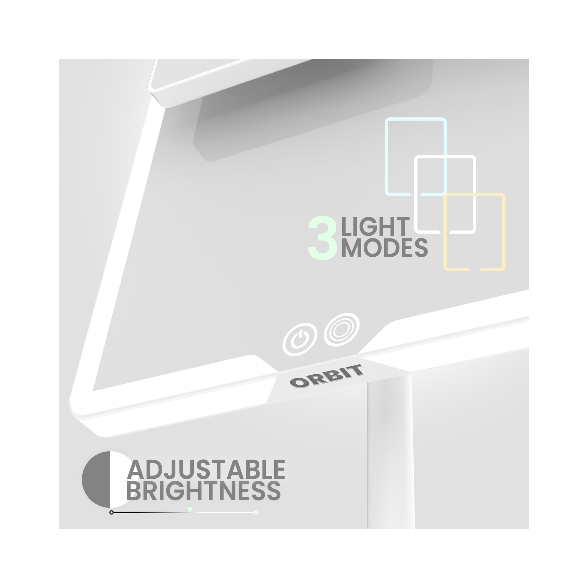 LUNA London ORBIT 7x Magnifying LED Vanity Mirror with 3 Light Modes / ALPINE WHITE