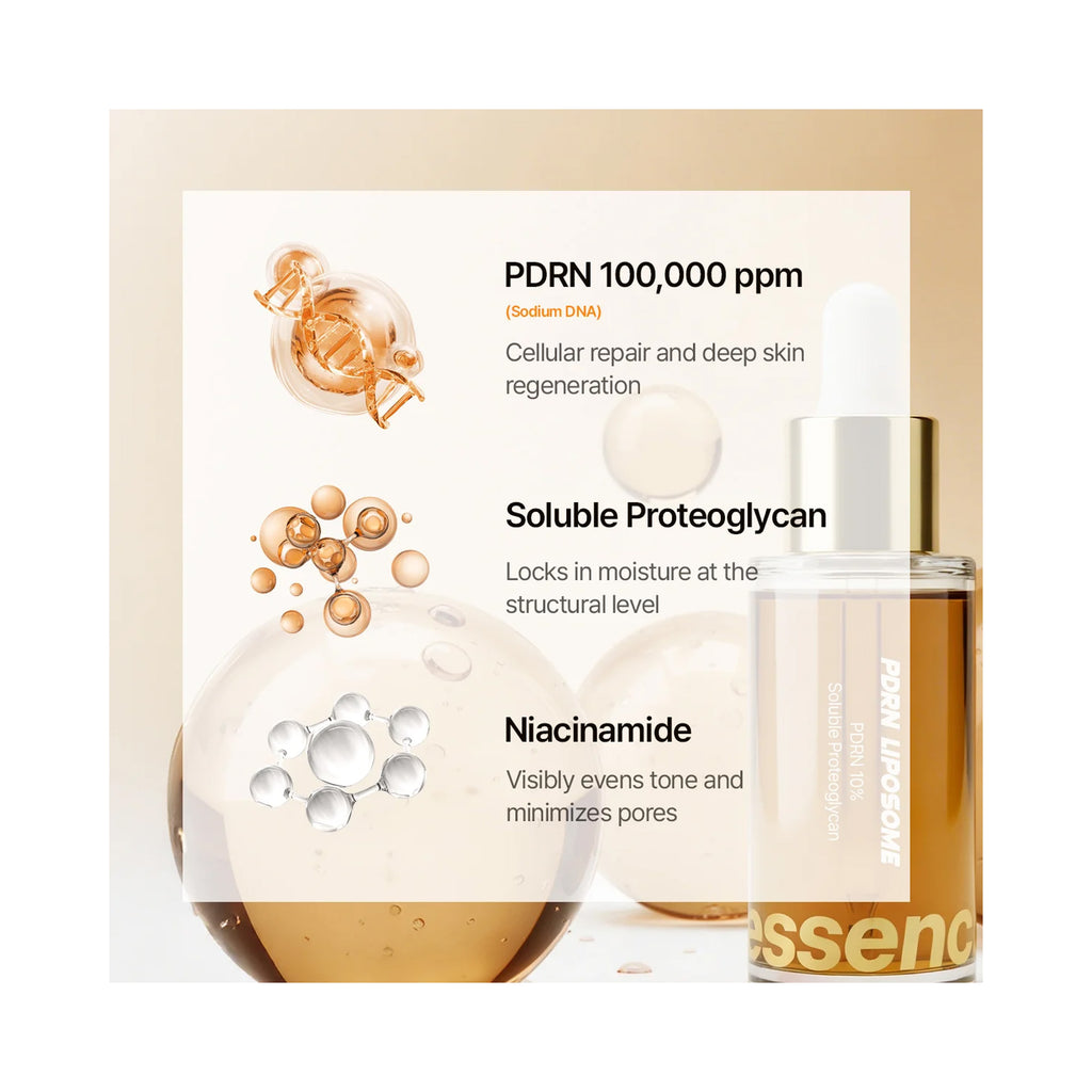 Essenciel PDRN Liposome Ampoule, key ingredients, PDRN 100,00 ppm, Soluble Proteoglycan and niacinamide thumbnail 6