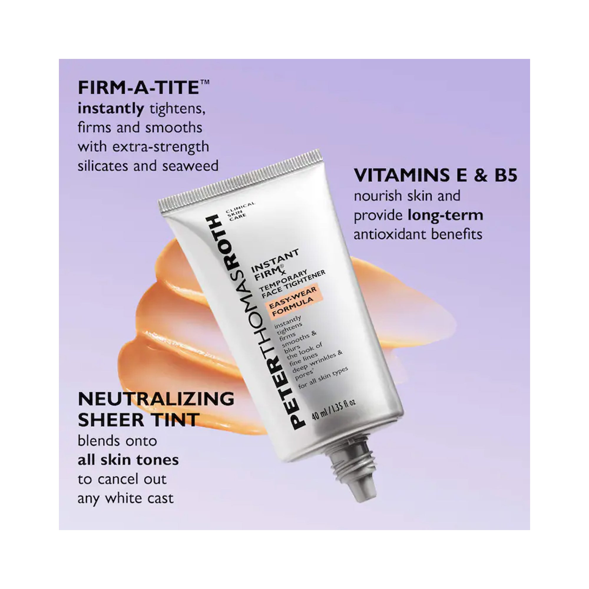 Peter Thomas Roth Instant FirmX Temporary Face Tightener Easy-Wear Formula / 1.35OZ