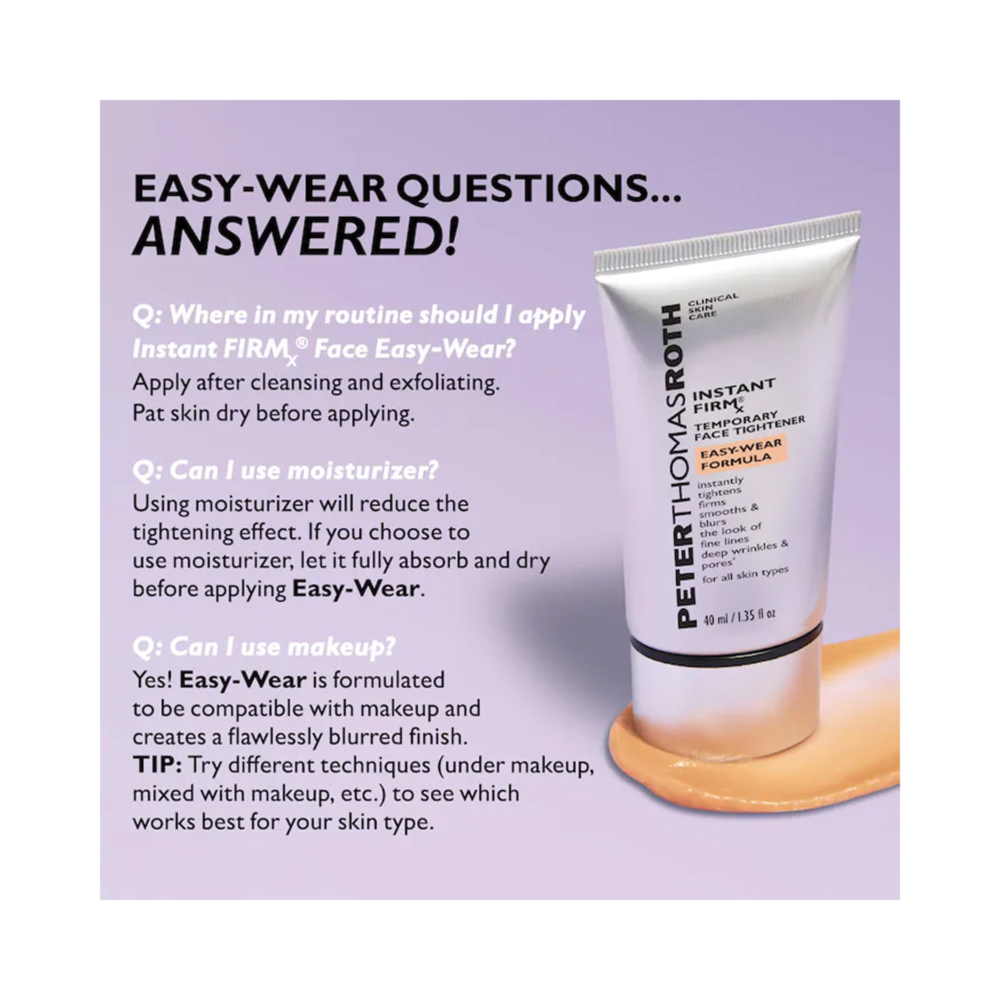 Peter Thomas Roth Instant FirmX Temporary Face Tightener Easy-Wear Formula / 1.35OZ