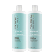 Paul Mitchell Clean Beauty Hydrate Shampoo and Conditioner Liter Duo / 33OZ