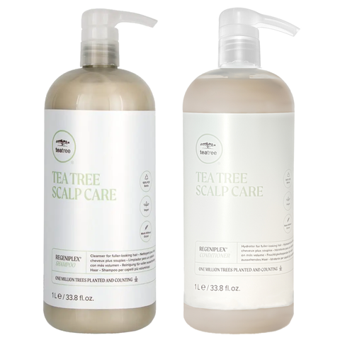 Paul Mitchell Tea Tree Scalp Care Regeniplex Shampoo & Conditioner Liter Duo / LITER