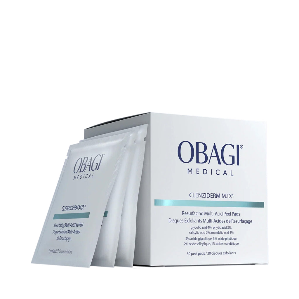Obagi Clenziderm M.D. Resurfacing Multi-Acid Peel Pads, white box with three packettes  thumbnail 2