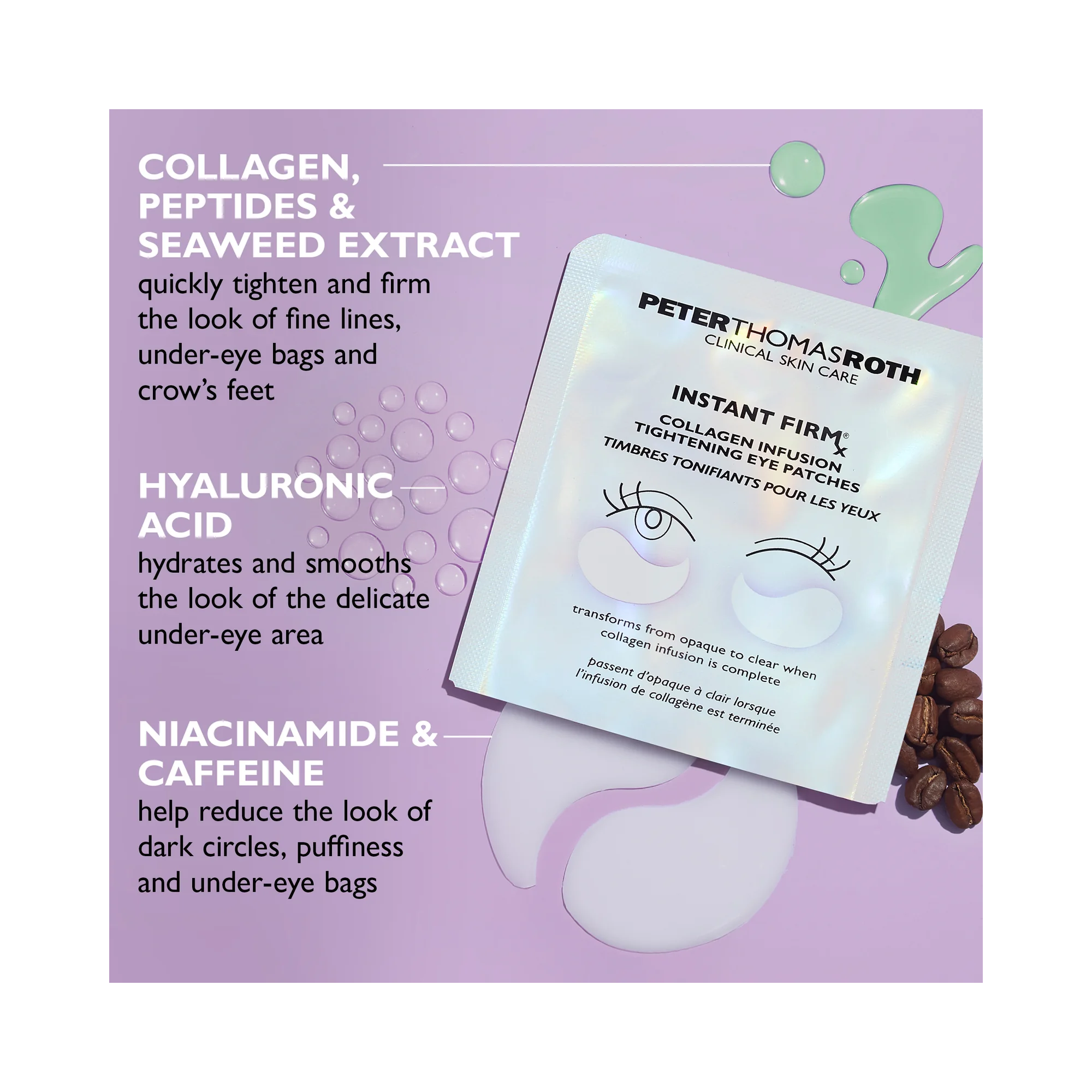 Peter Thomas Roth Instant FirmX Collagen Infusion Tightening Eye Patches / 8PCK