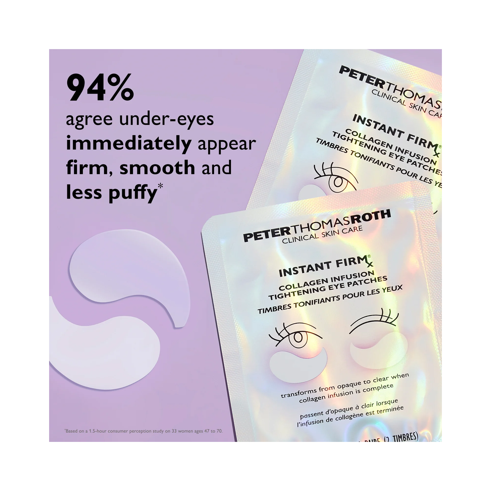 Peter Thomas Roth Instant FirmX Collagen Infusion Tightening Eye Patches / 8PCK