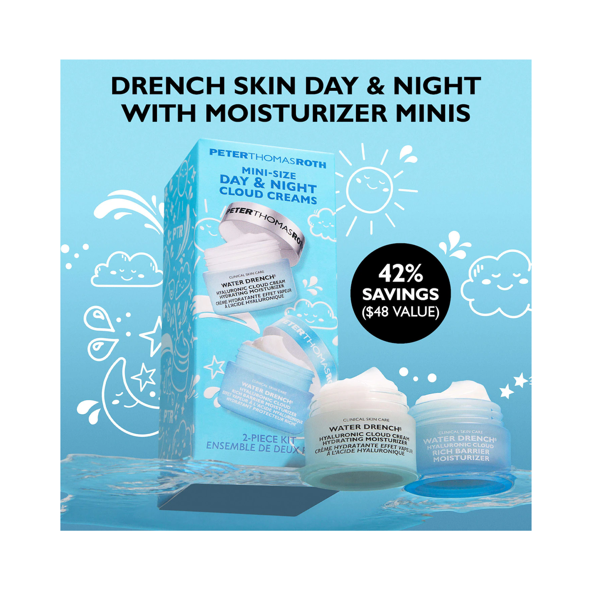 Peter Thomas Roth Mini-Size Day & Night Cloud Creams - HOL25 / 2PC