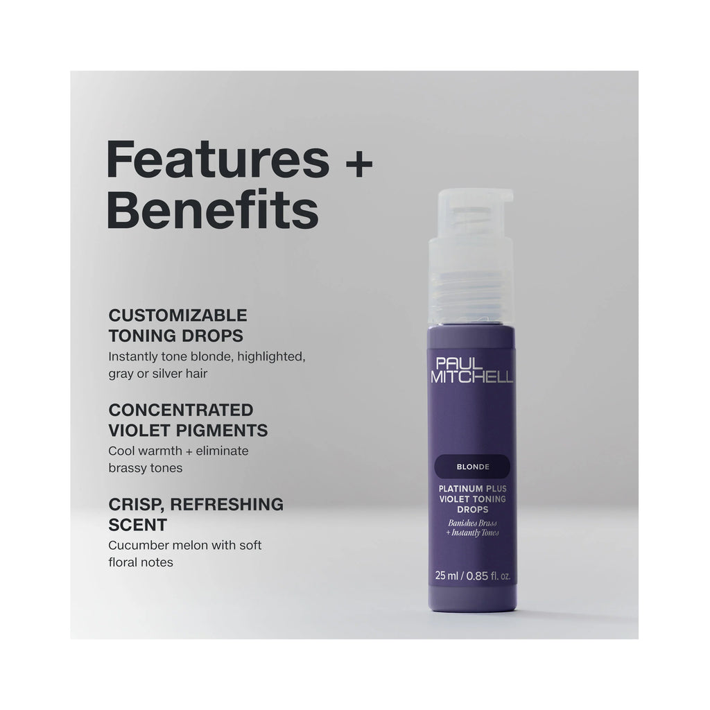 Paul Mitchell Platinum Plus Violet Toning Drops / .85 OZ thumbnail 3