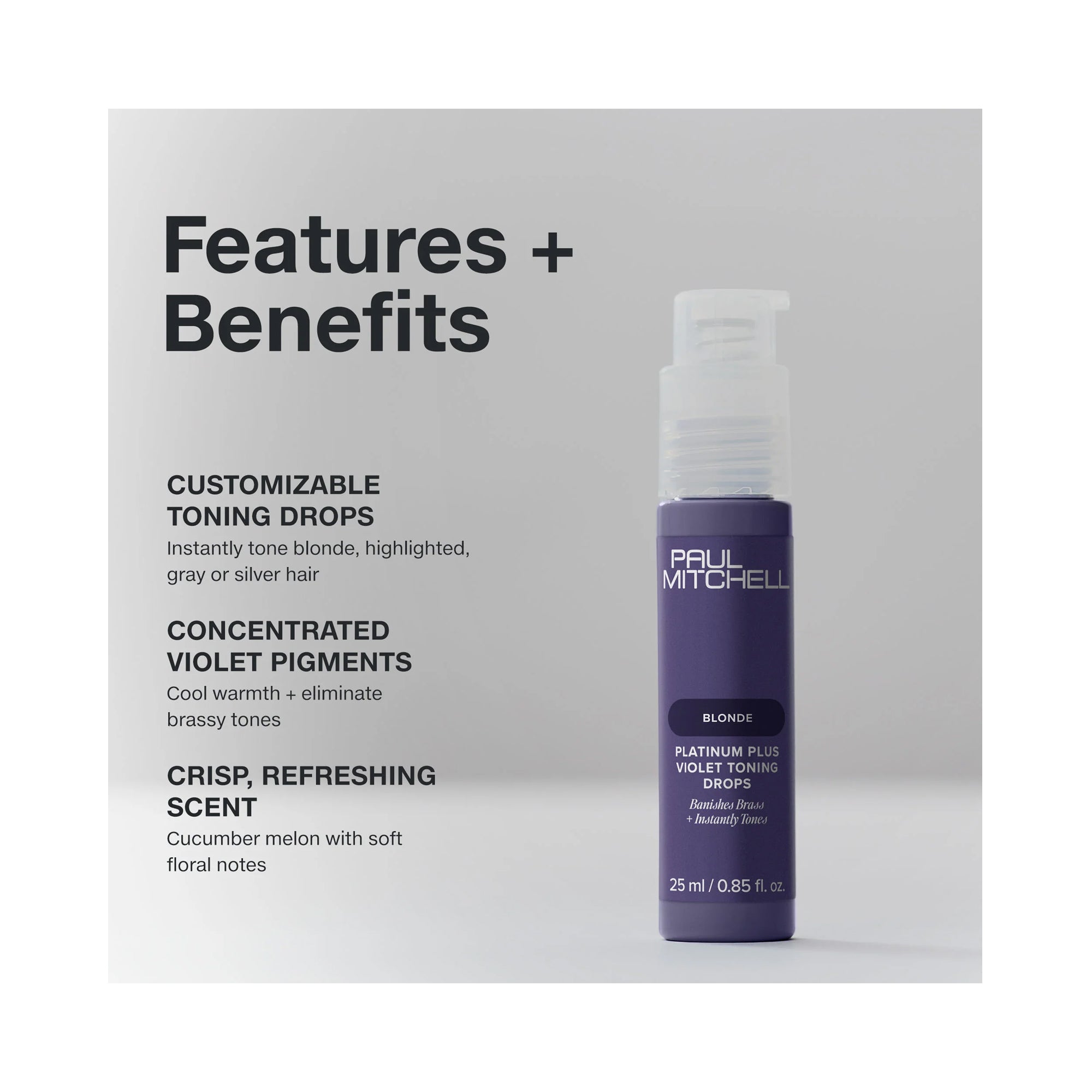 Paul Mitchell Platinum Plus Violet Toning Drops / .85 OZ