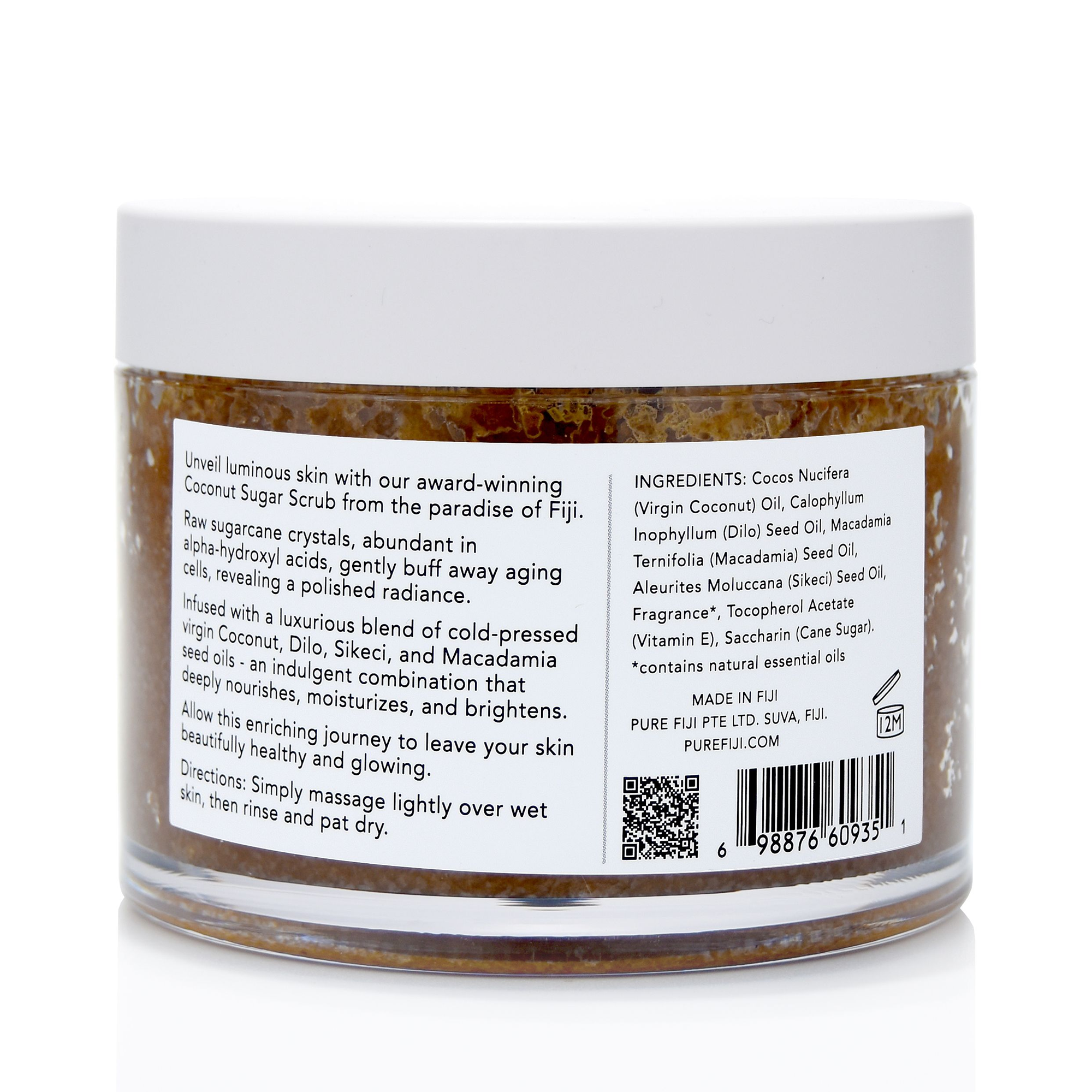 Pure_Fiji_Coconut_Sugar_Rub_white_gingerlily_10.14oz / White Gingerlily
