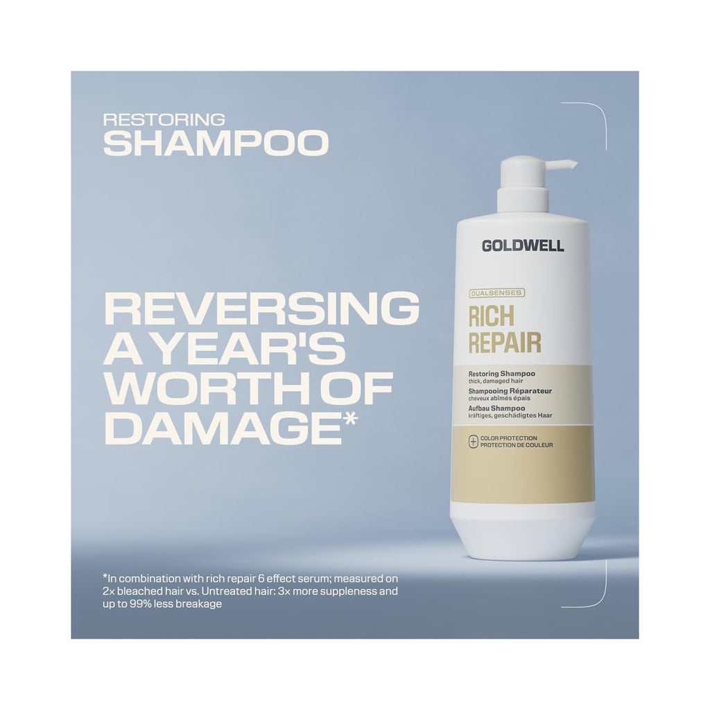 Goldwell Dualsenses Rich Repair Restoring Shampoo - 33.8oz / 33.8OZ thumbnail 3