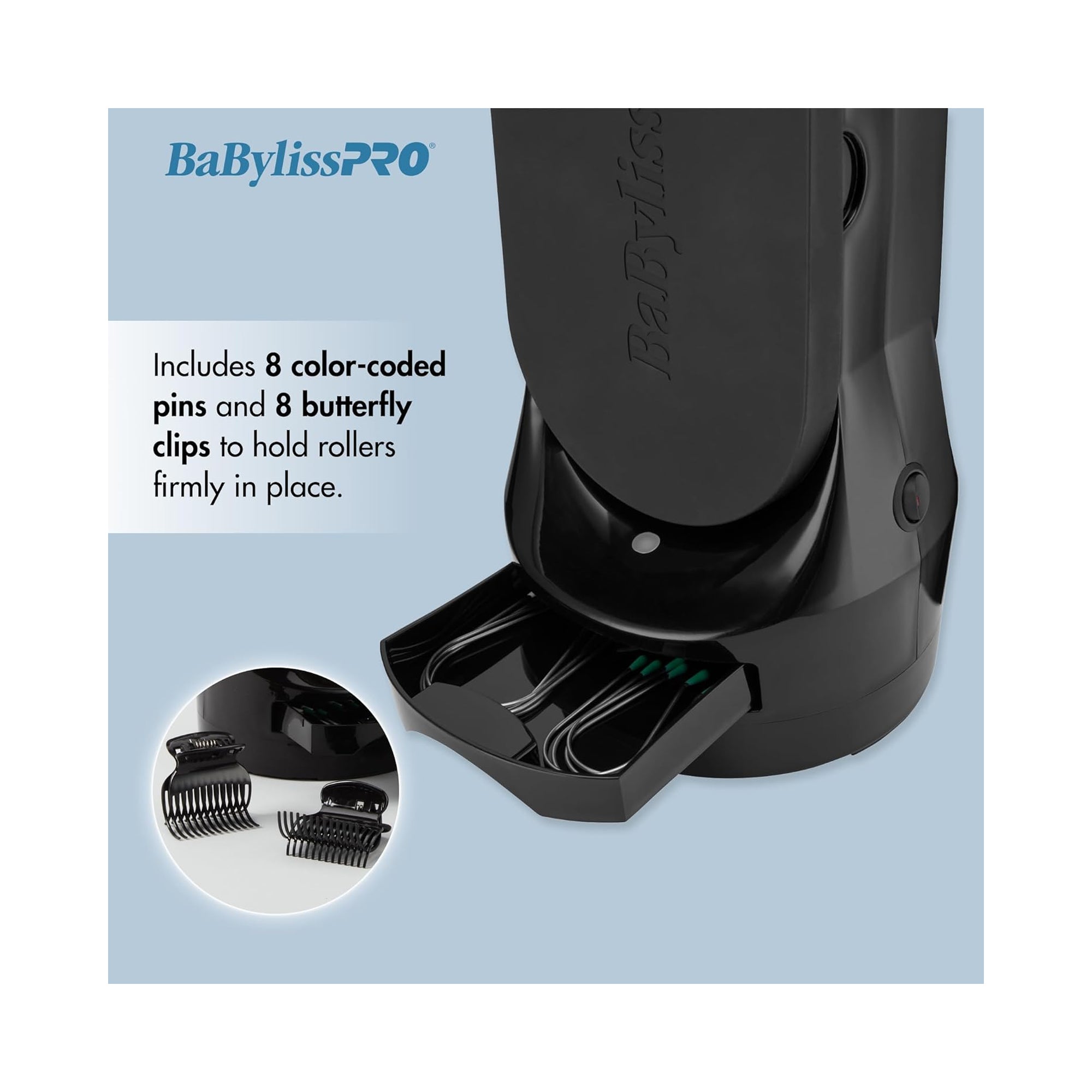 BaBylissPRO Compact Standing Hot Rollers 8pc - Item No. BNTHR2UC