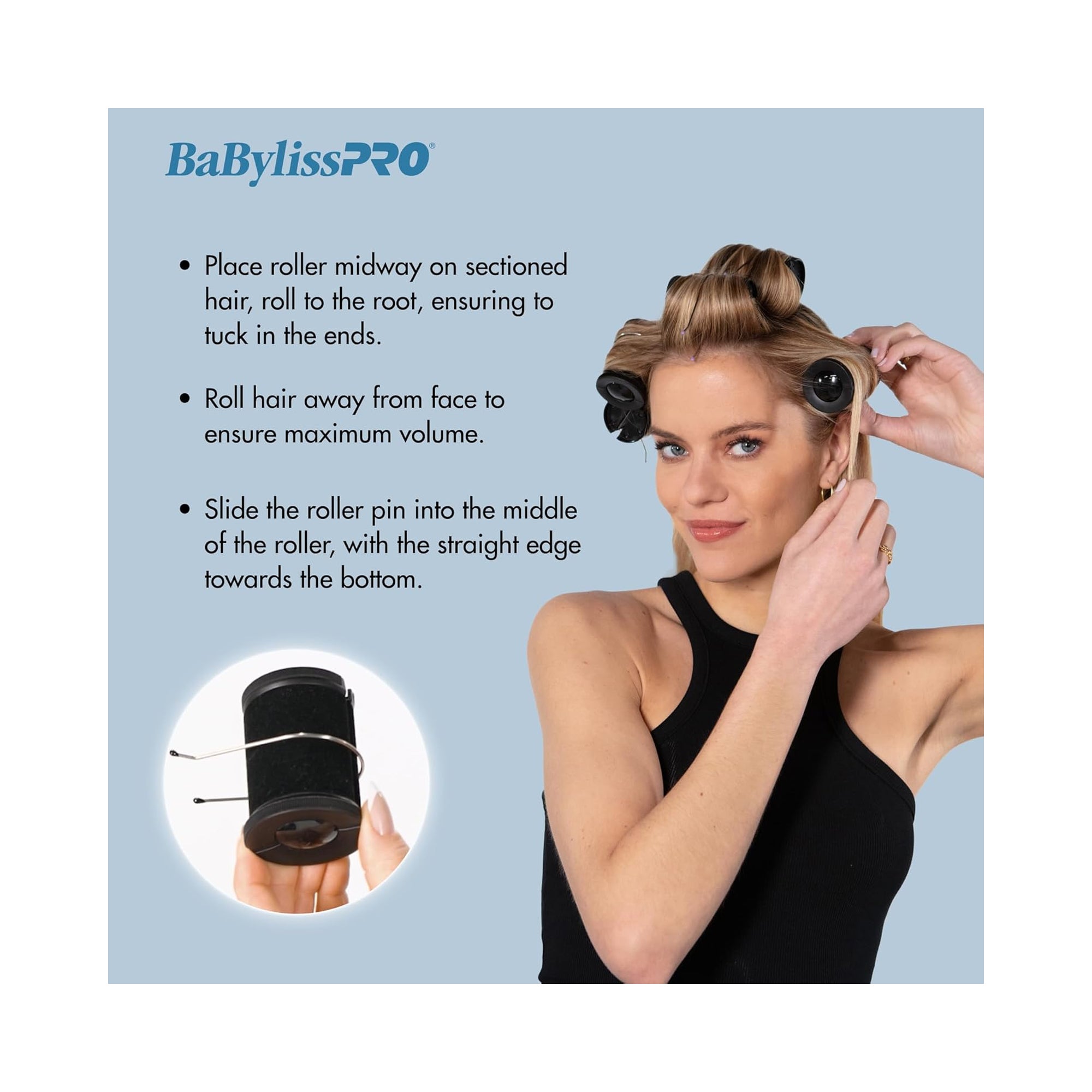 BaBylissPRO Compact Standing Hot Rollers 8pc - Item No. BNTHR2UC