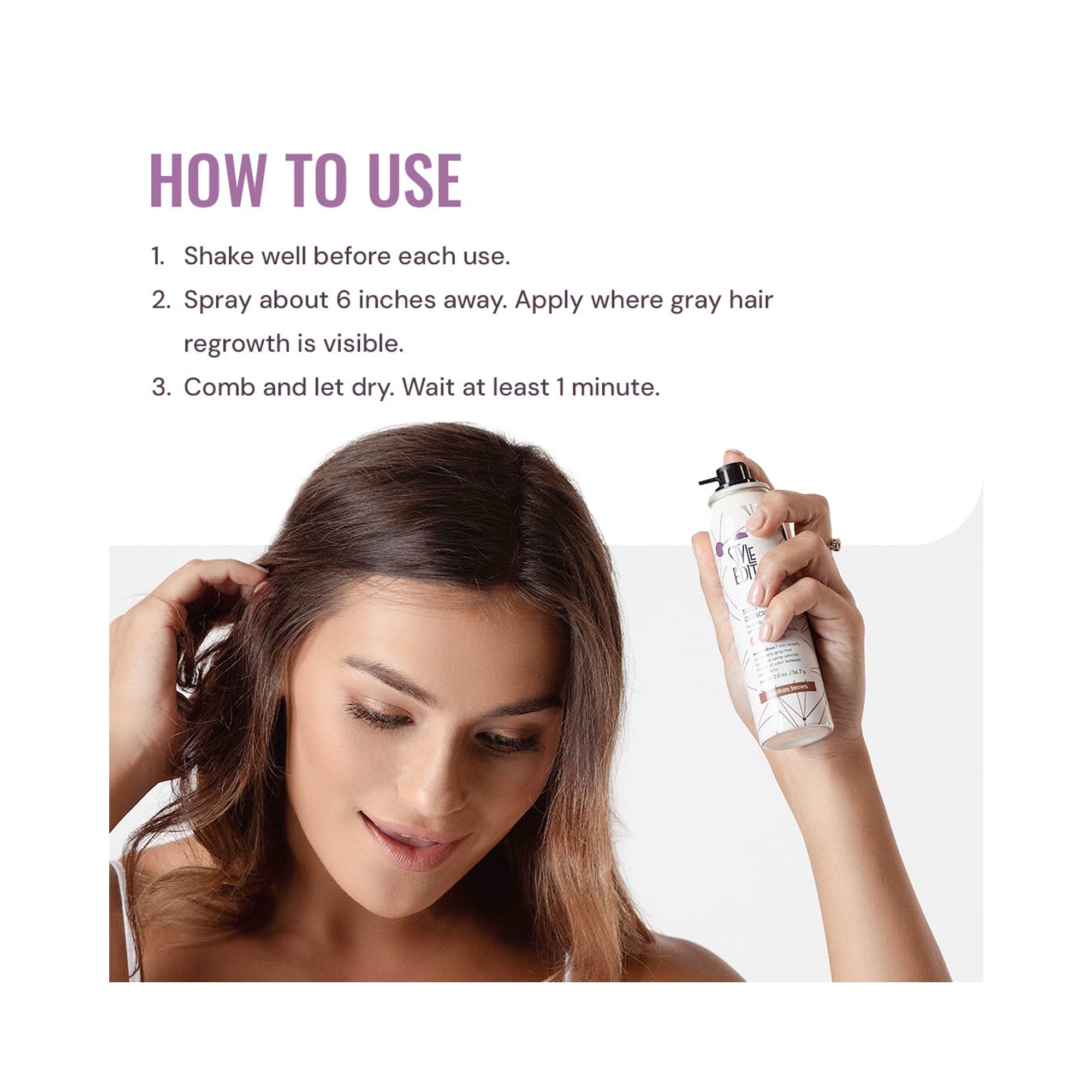 Style Edit Root Concealer Touch Up Spray - Light Brown / 2OZ