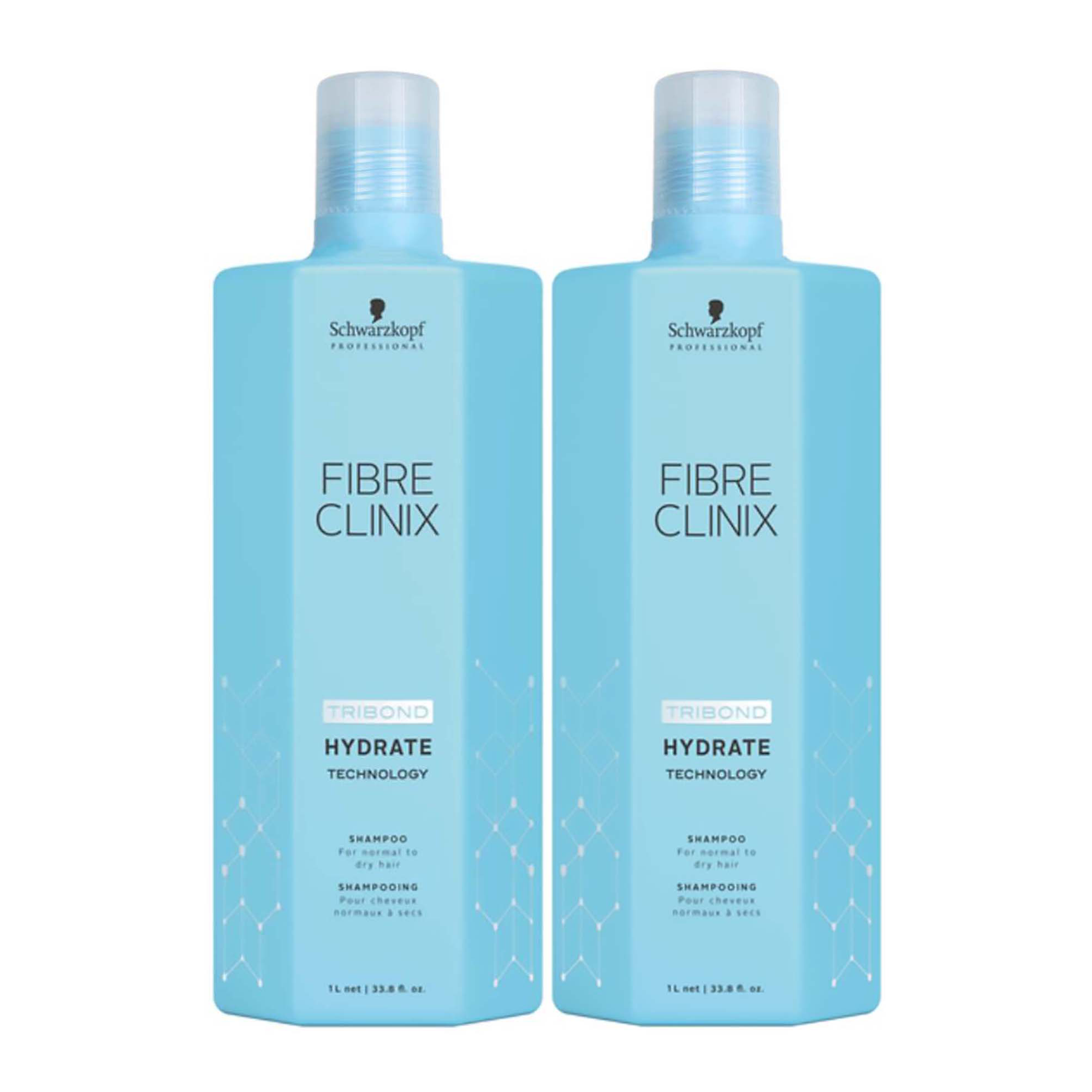 Schwarzkopf Professional Fibre Clinix Hydrate Shampoo and Conditioner - 33oz / 33OZ
