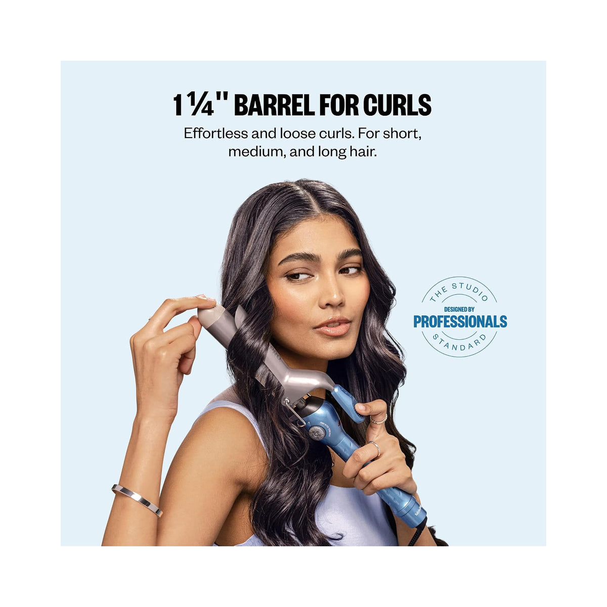 BaBylissPRO Nano Titanium 1¼ Spring Curl Iron & 1 Ultra-Thin Flat Iron Set - Item No. BNTPP95 / SET, image 46193888526486