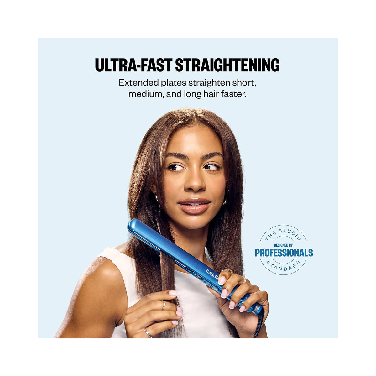 BaBylissPRO Nano Titanium 1¼ Spring Curl Iron & 1 Ultra-Thin Flat Iron Set - Item No. BNTPP95 / SET, image 46193888592022
