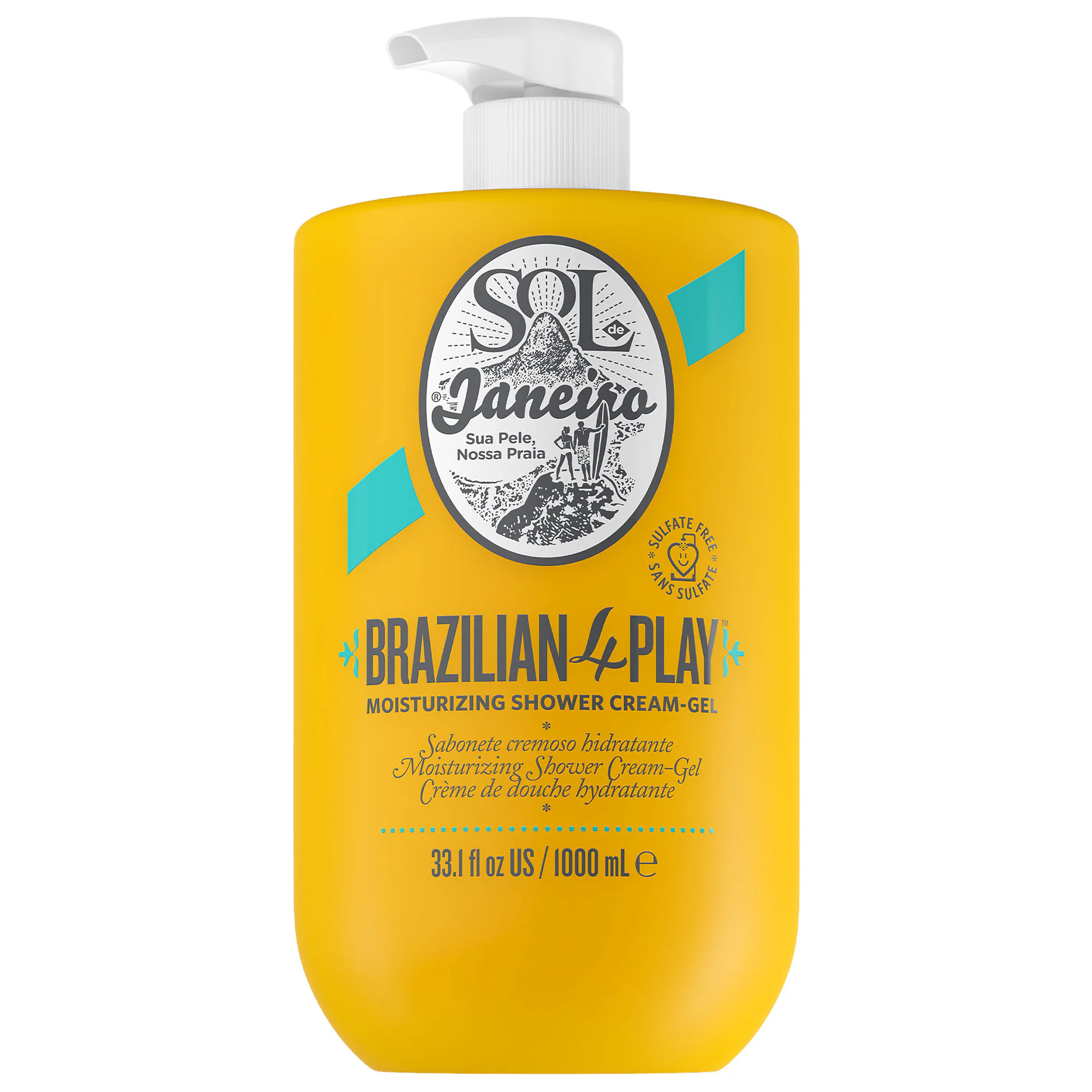 Sol de Janeiro Brazilian 4 Play Moisturizing Shower Cream-Gel 33oz / LITER