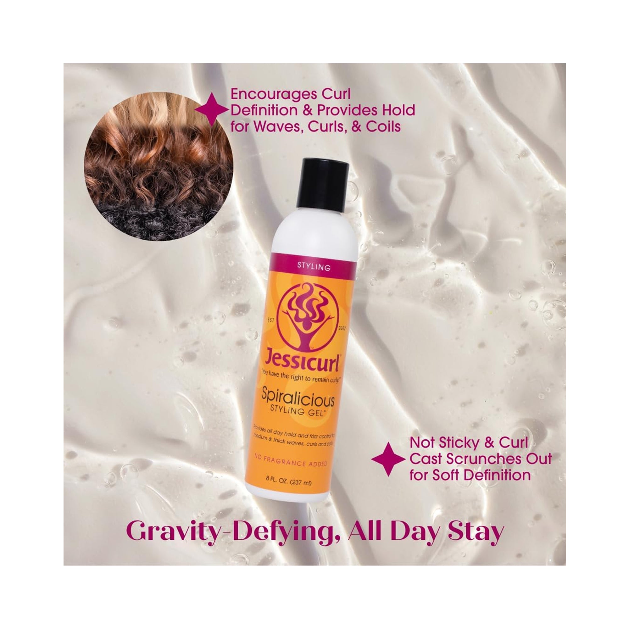 Jessicurl Spiralicious Styling Gel + Deep Conditioning Treatment Duo / 8OZ
