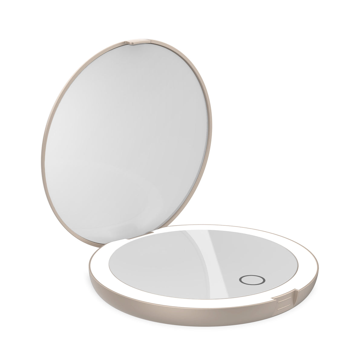 LUNA London COMPACT 2.0 7X 1X Magnifying LED Compact Mirror / SOFT STONE, image 46179772465302