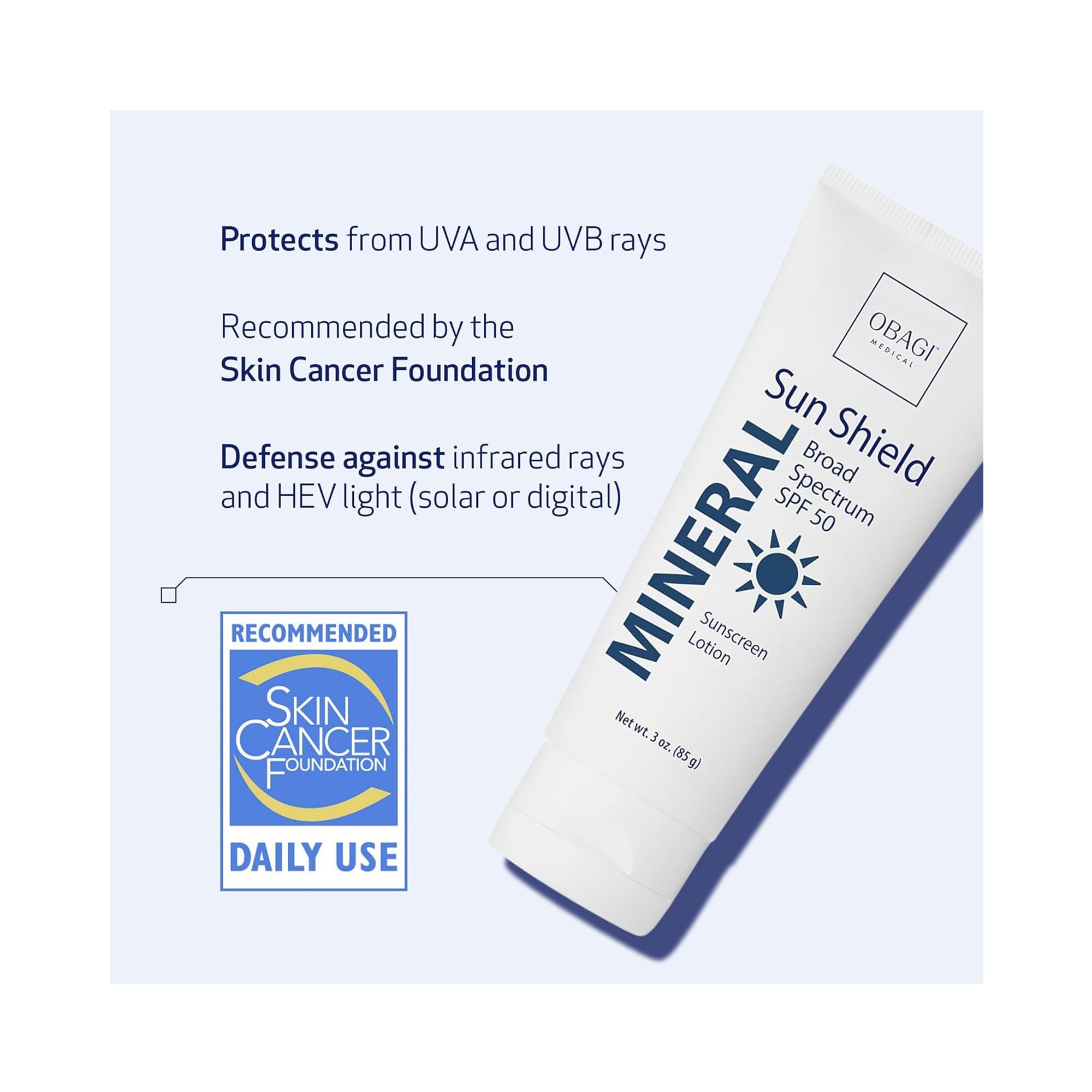 Obagi Sun Shield Mineral Broad Spectrum SPF 50 / 3OZ