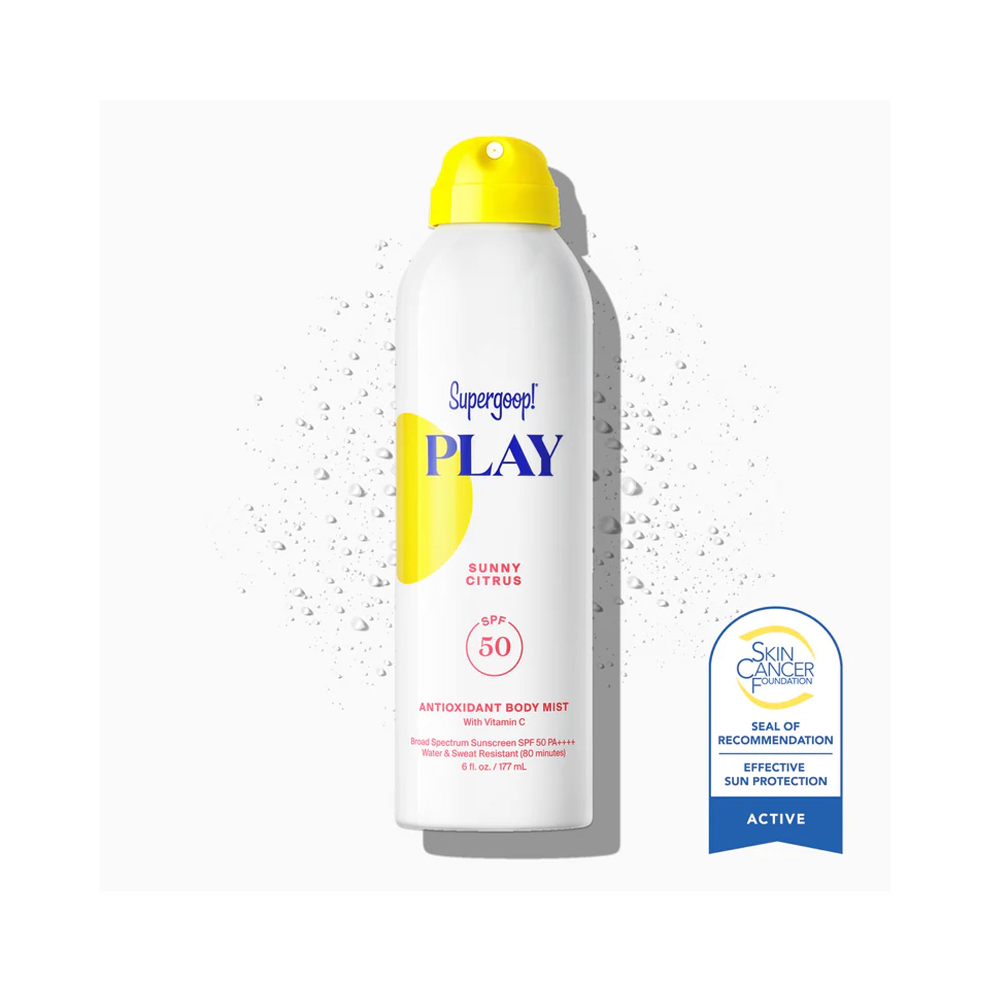 Supergoop! Play Antioxidant-Infused Body Mist SPF 50 with Vitamin C - Sunny Citrus / 6OZ