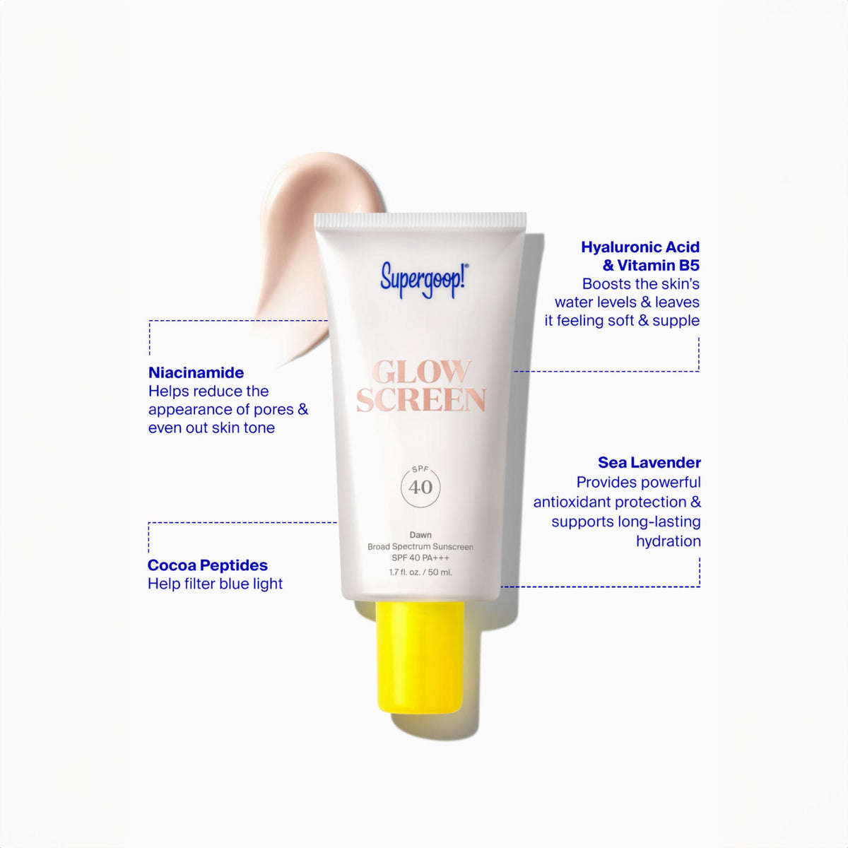 Supergoop! Glowscreen Broad Spectrum Sunscreen SPF 40 - Dawn / 1.7OZ, image 28303325134998