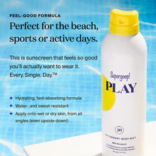 Supergoop! PLAY Antioxidant Body Mist SPF 30 with Vitamin C / 6.OZ