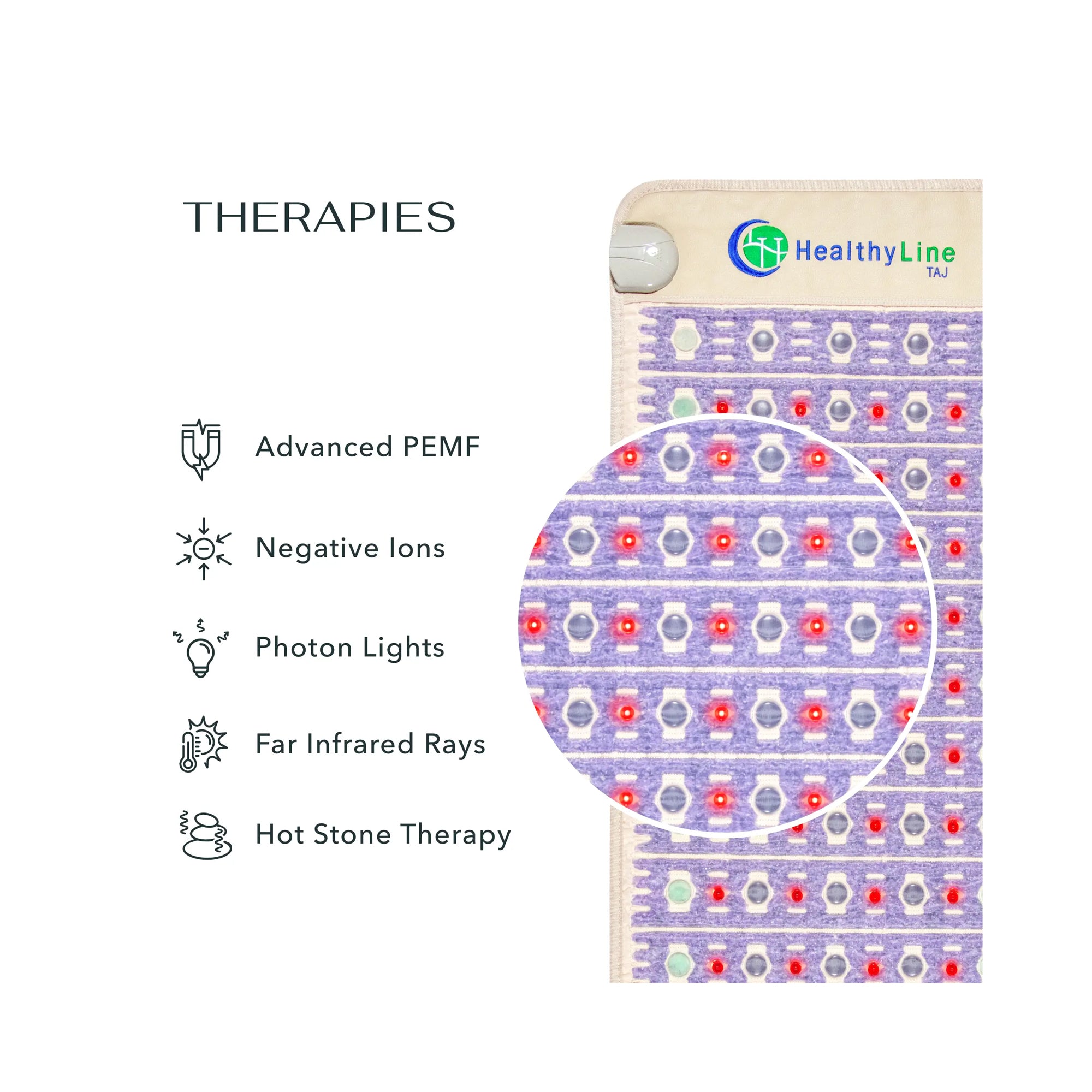 HealthyLine TAJ Mat 72" x 24" PEMF Far Infrared Heating Mat / FIRM
