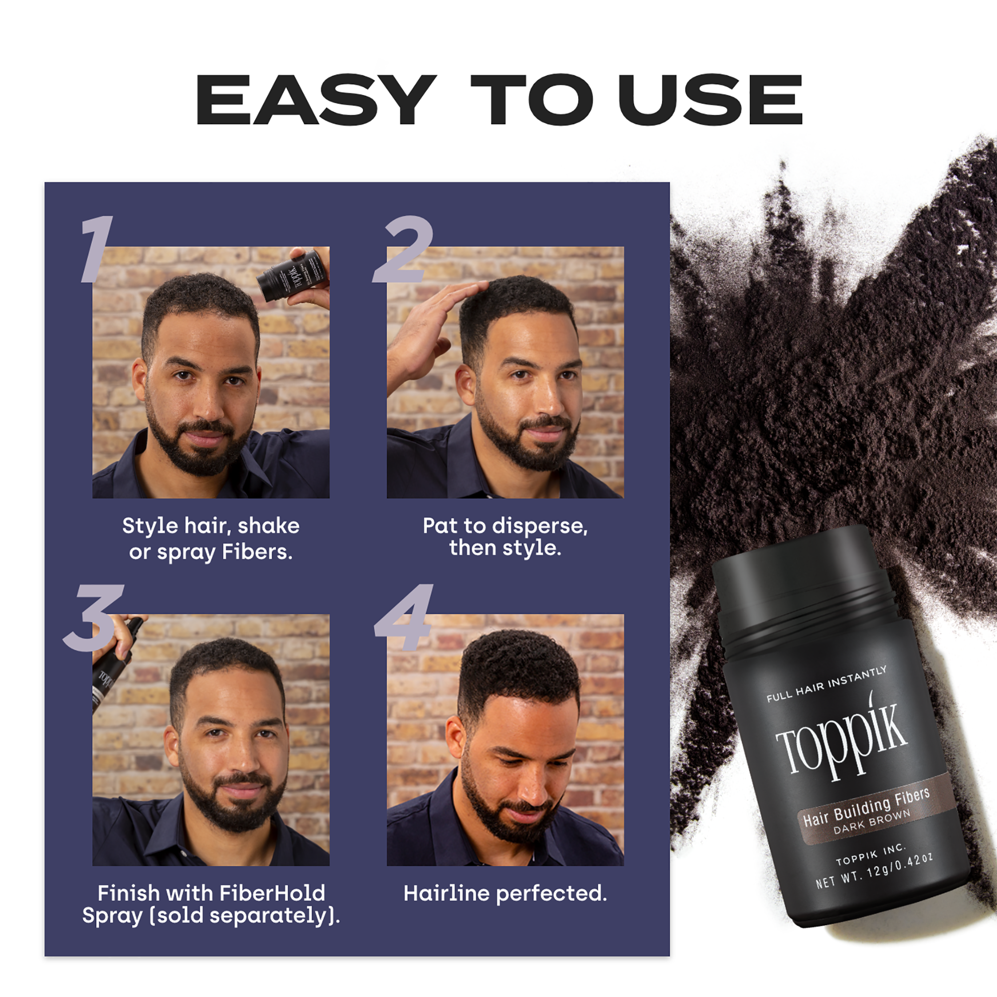 Toppik Hair Building Fibers Black - Planet Beauty Toppik Hair Building Fibers Black - Planet Beauty