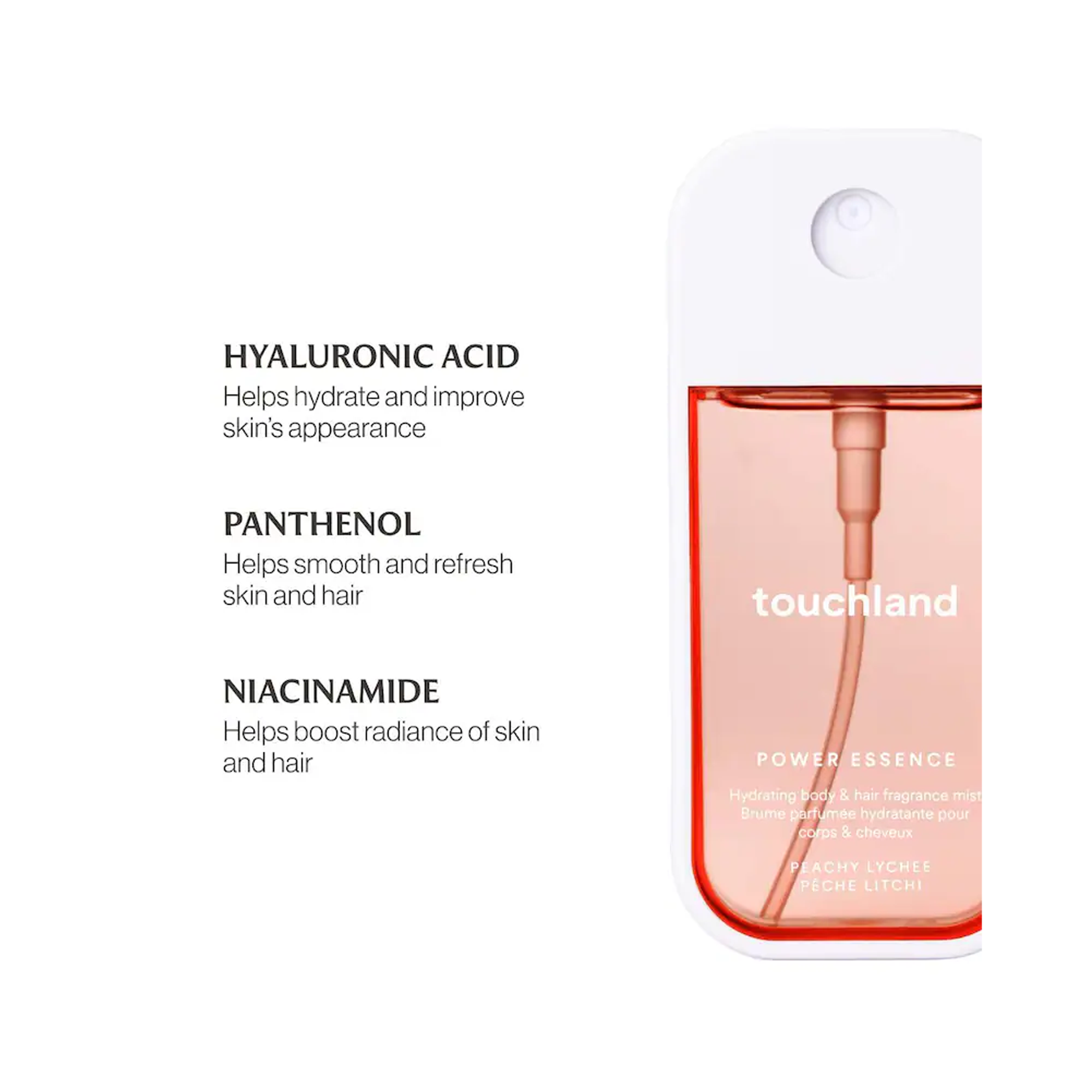 Touchland Power Essence Body & Hair Fragrance Mist Peachy Lychee / Peachy Lychee