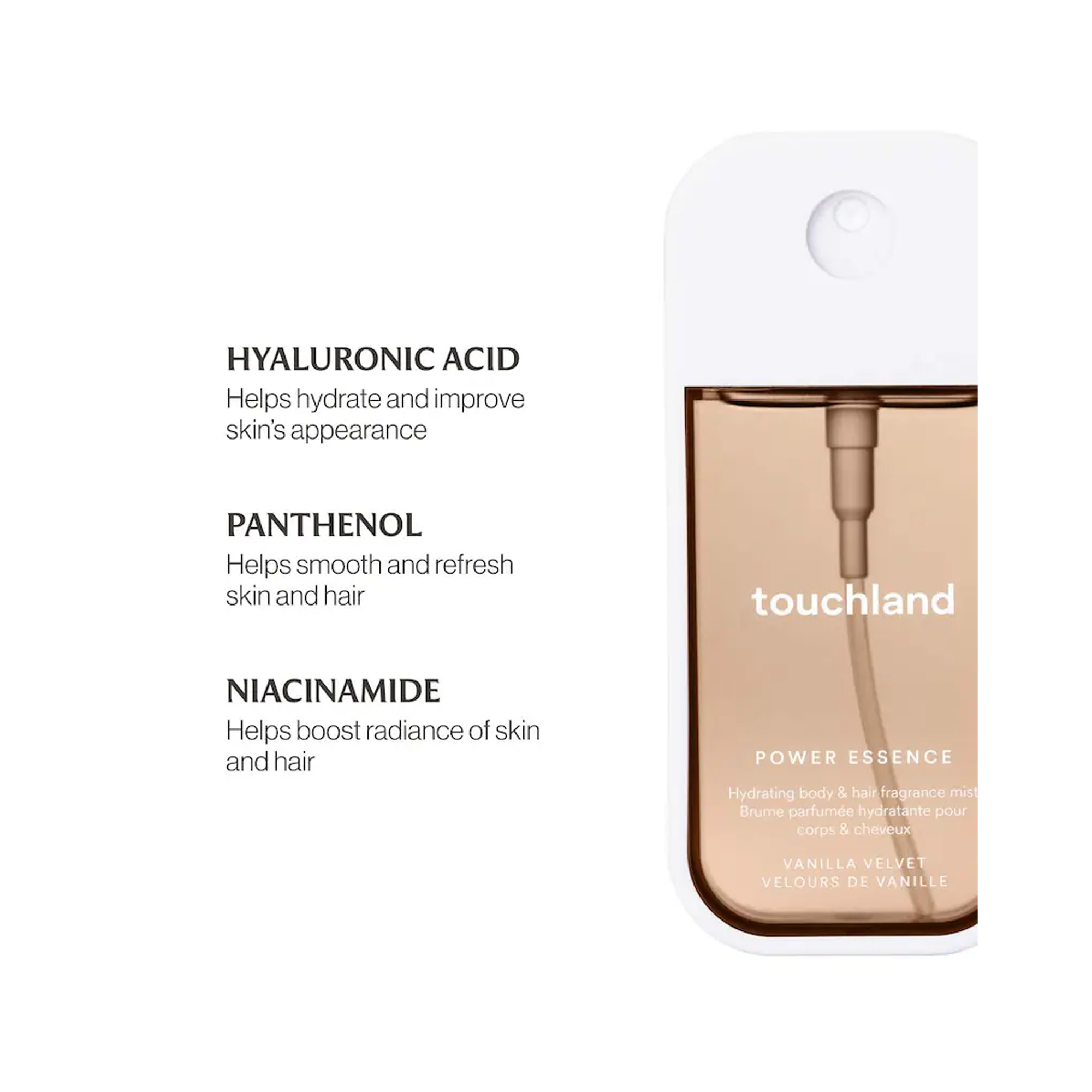 Touchland Power Essence Body & Hair Fragrance Mist Vanilla Velvet / Vanilla Velvet