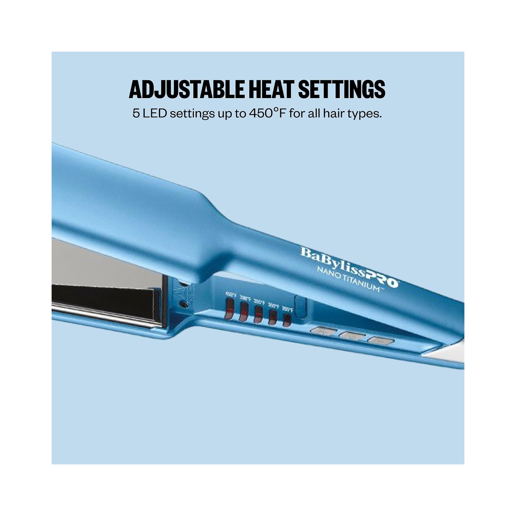 BaBylissPRO Nano Titanium™ 2" Ultra-Sleek Straightening Iron - Item No. BNT134T / 2 Inch
