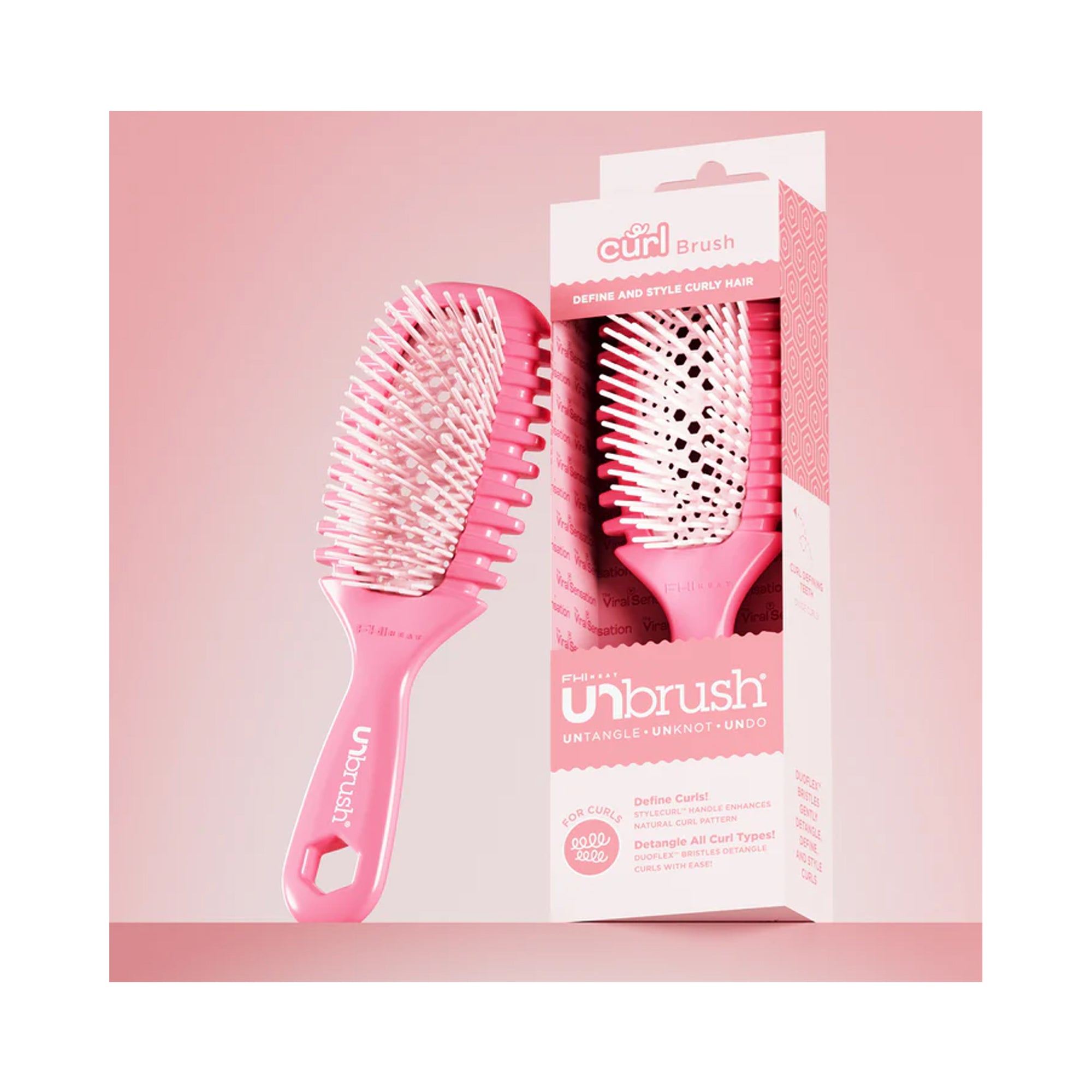 Unbrush Curl Brush / Coral Rose