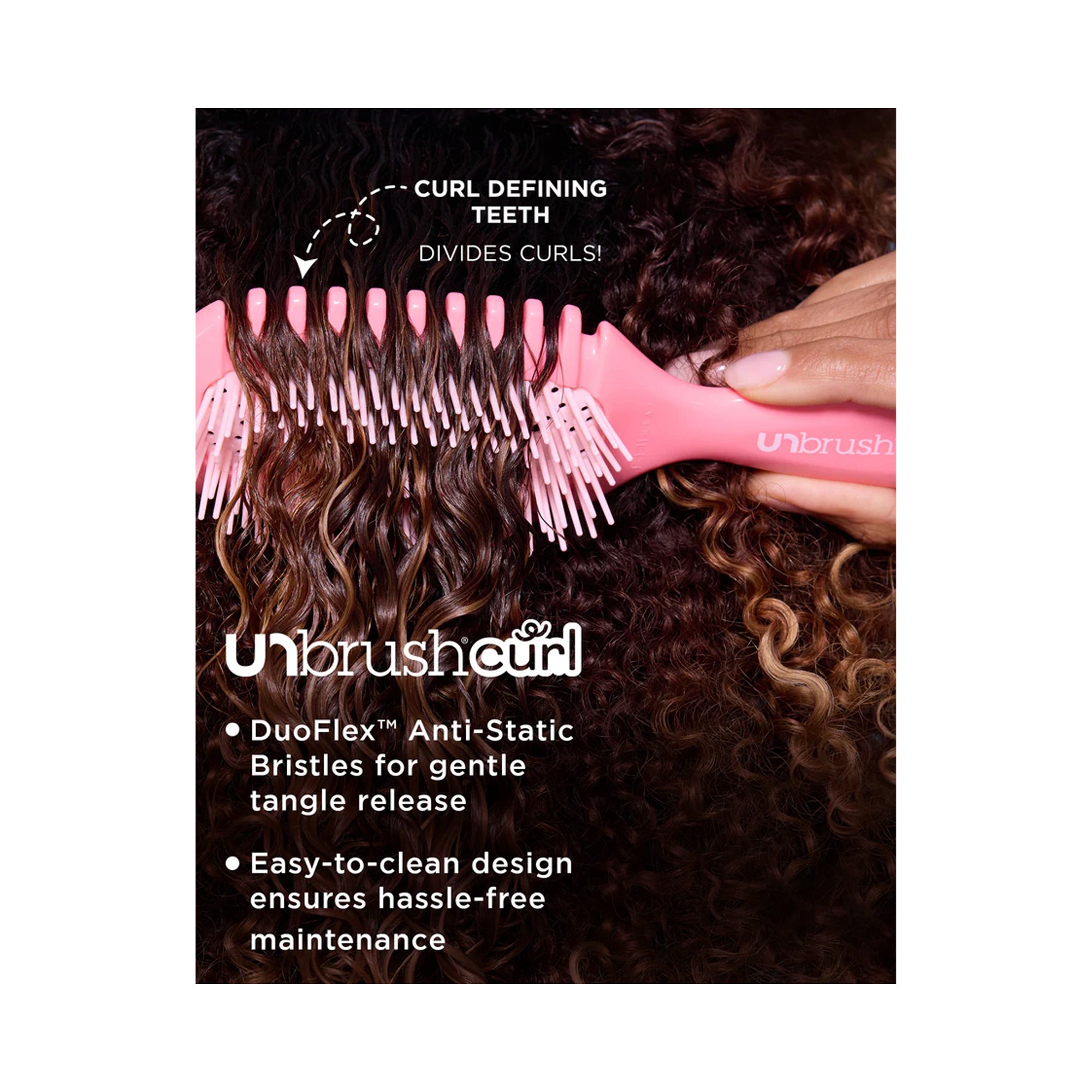 Unbrush Curl Brush / Coral Rose
