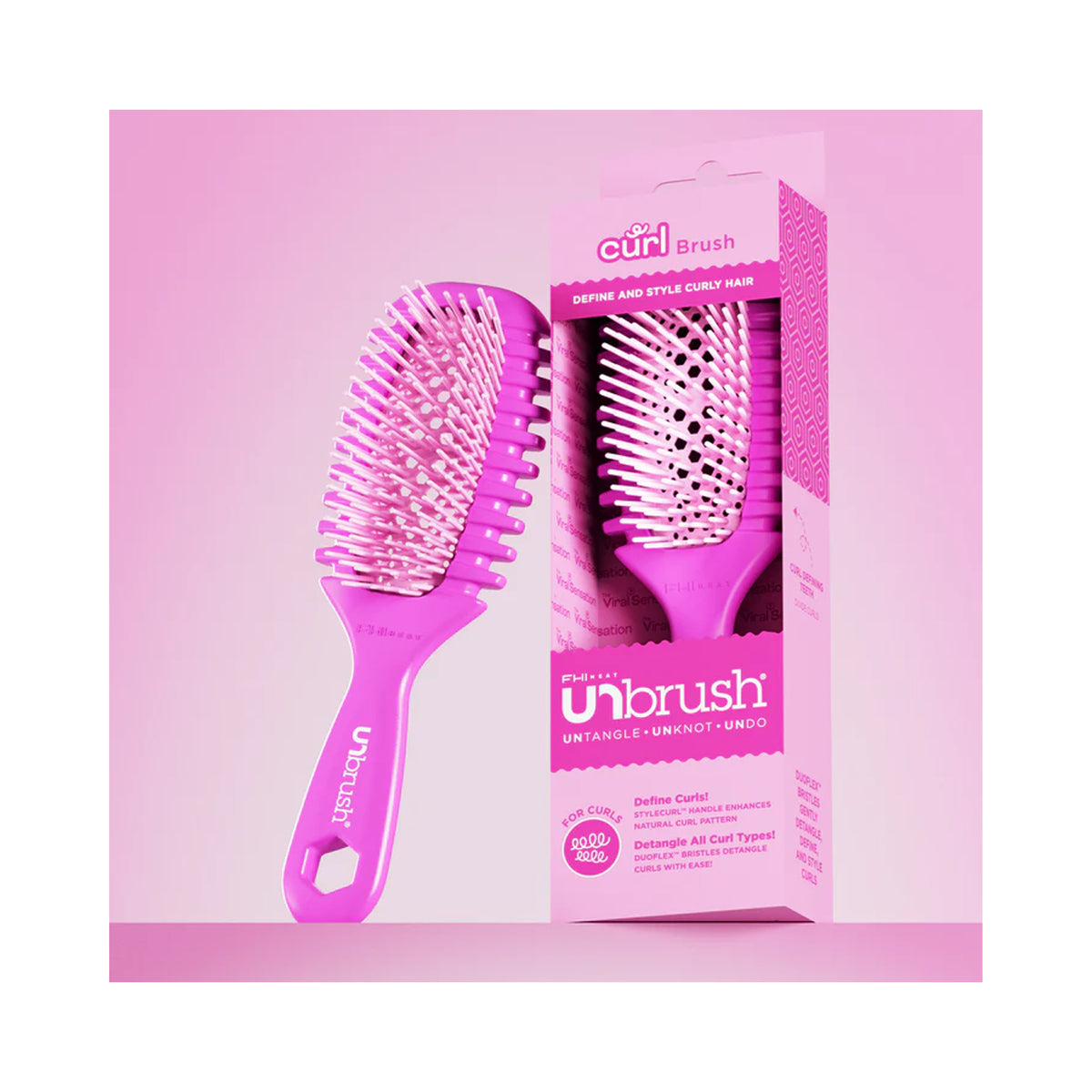 Unbrush Curl Brush / Fuchsia, image 32308923367574