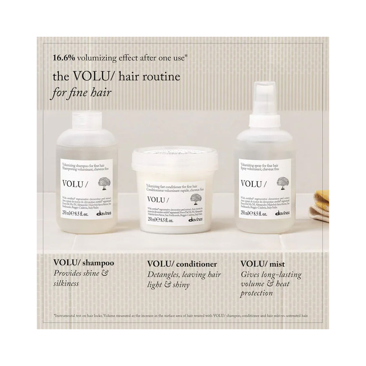 Davines VOLU Shampoo / 33.8OZ, image 32640772636822
