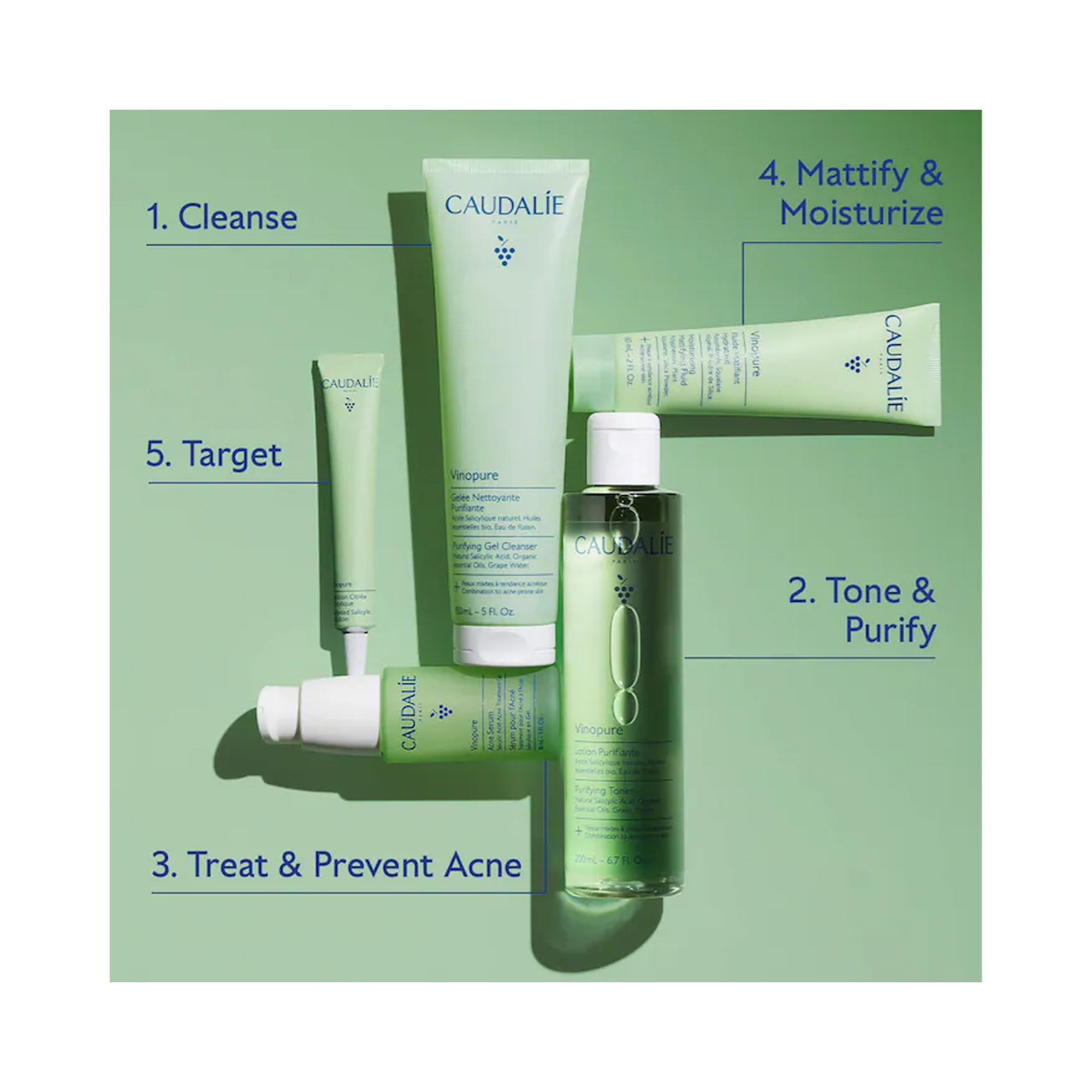 Caudalie Vinopure Moisturizing Mattifying Fluid / 2OZ