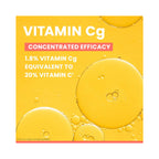 A yellow graphic card for Vitamin Cg, featuring white text that reads 'VITAMIN Cg' and 'CONCENTRATED EFFICACY' with '1.8% VITAMIN Cg EQUIVALENT TO 20% VITAMIN C1'.