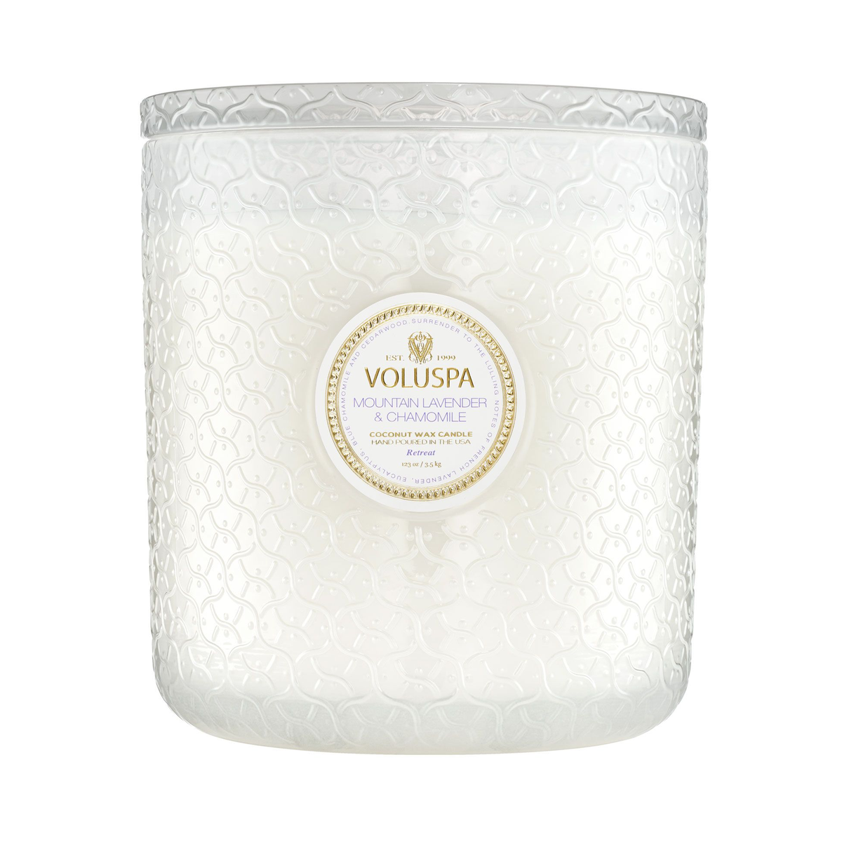 Voluspa_Blanc_Lux_Candle_30_oz_Mountain_Lavender_Chamomile / Mountain Lavender & Chamomile, image 30573686194326