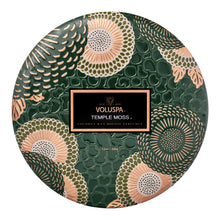 Voluspa Japonica 3 Wick Candle in Decorative Tin / Temple Moss