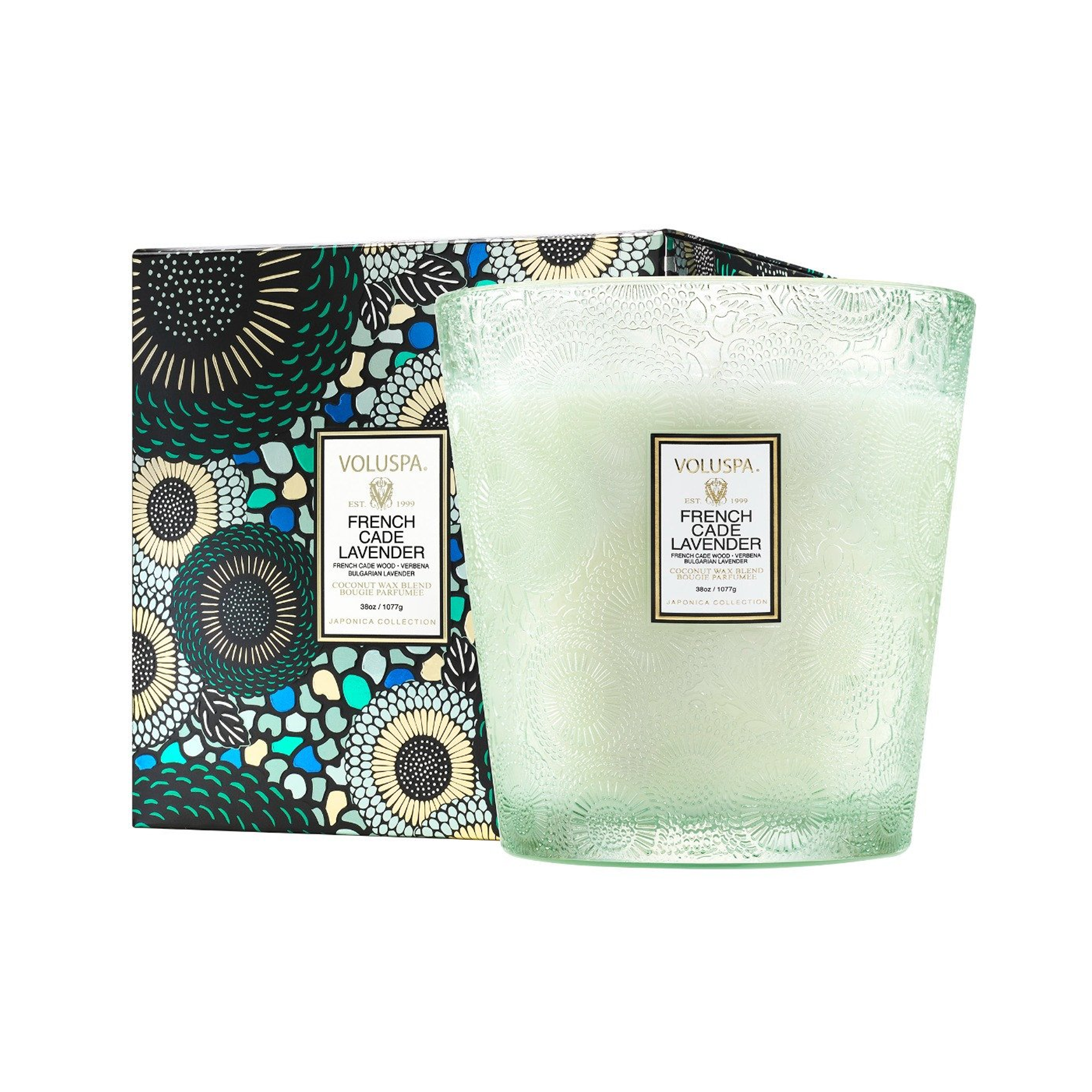 Voluspa_Japonica_3_Wick_Hearth_Candle_38oz_French_Cade_and_Lavender / French Cade and Lavender
