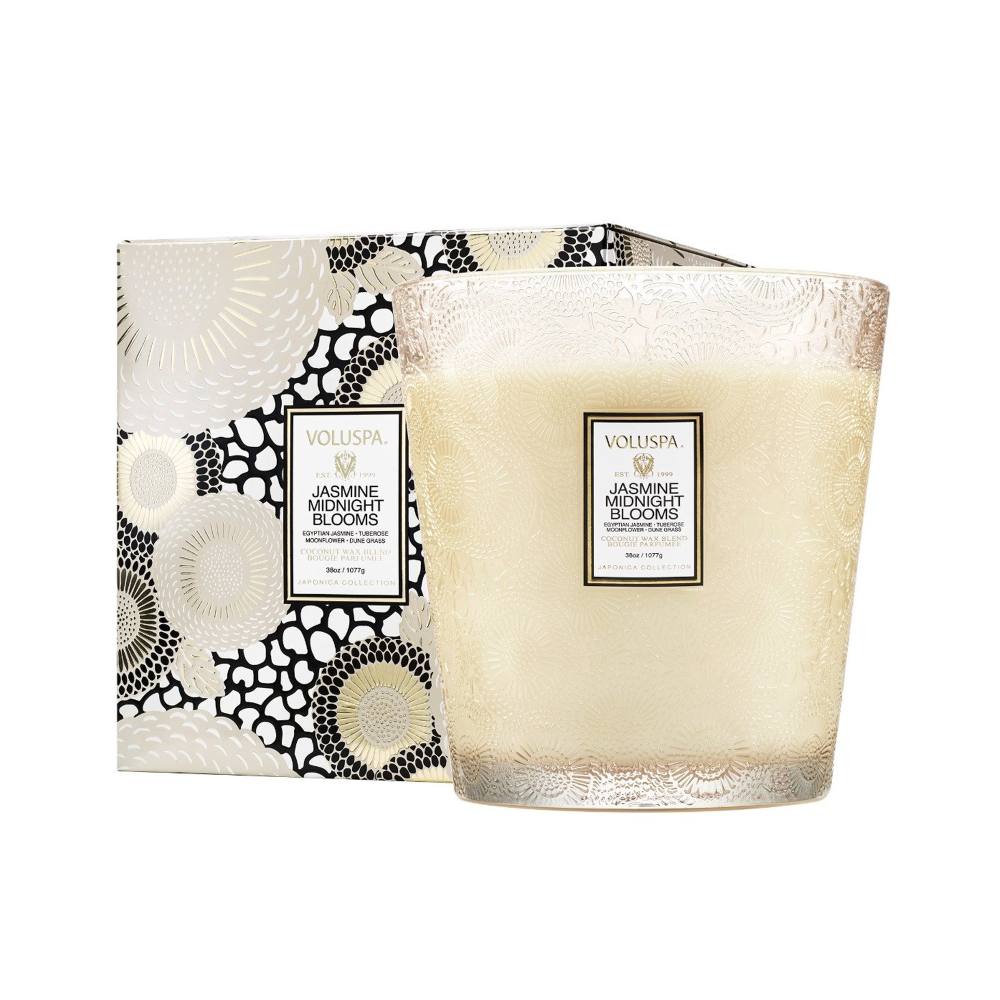 Voluspa_Japonica_3_Wick_Hearth_Candle_38oz_Jasmine_Midnight_Blooms / Jasmine Midnight Blooms