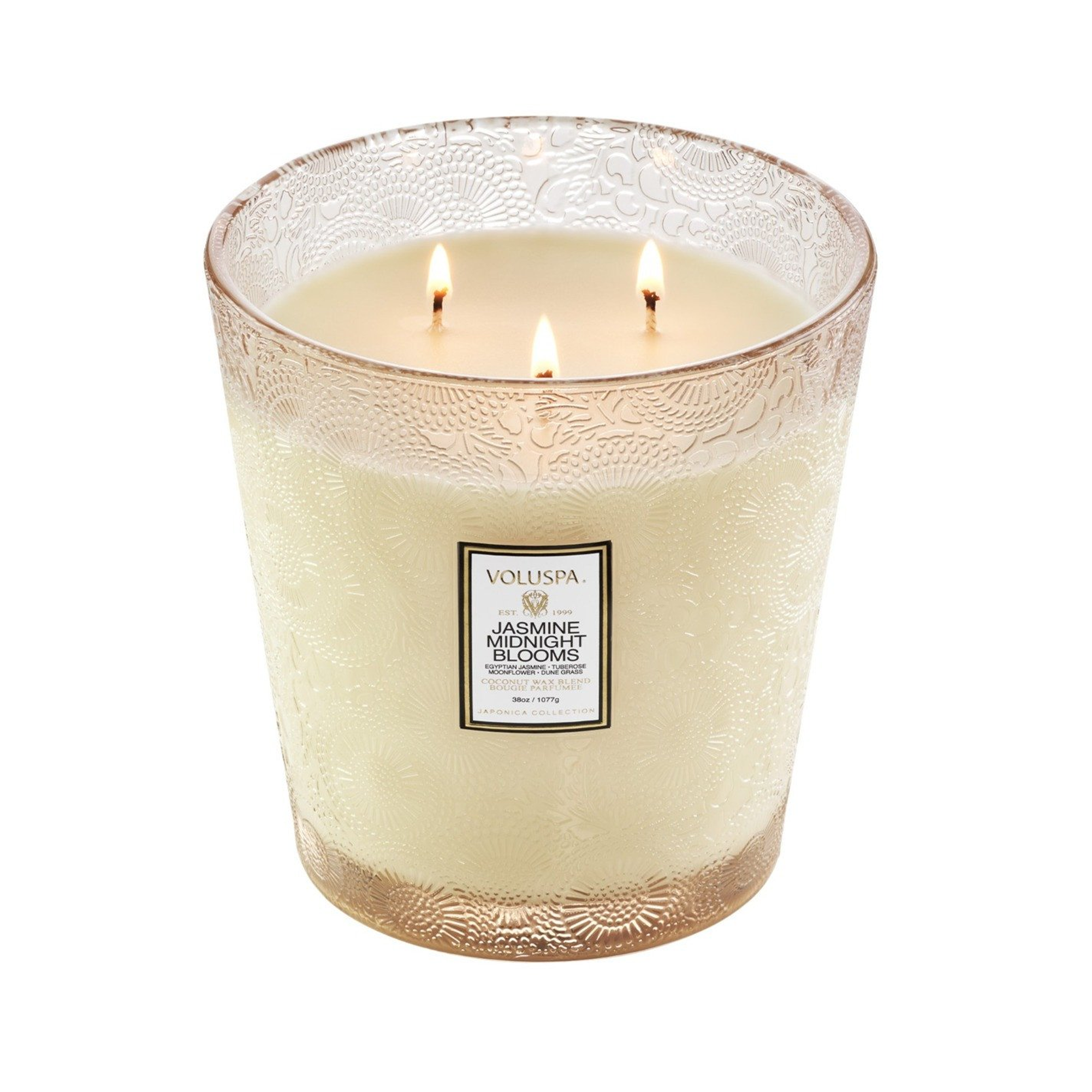 Voluspa_Japonica_3_Wick_Hearth_Candle_38oz_Jasmine_Midnight_Blooms / Jasmine Midnight Blooms