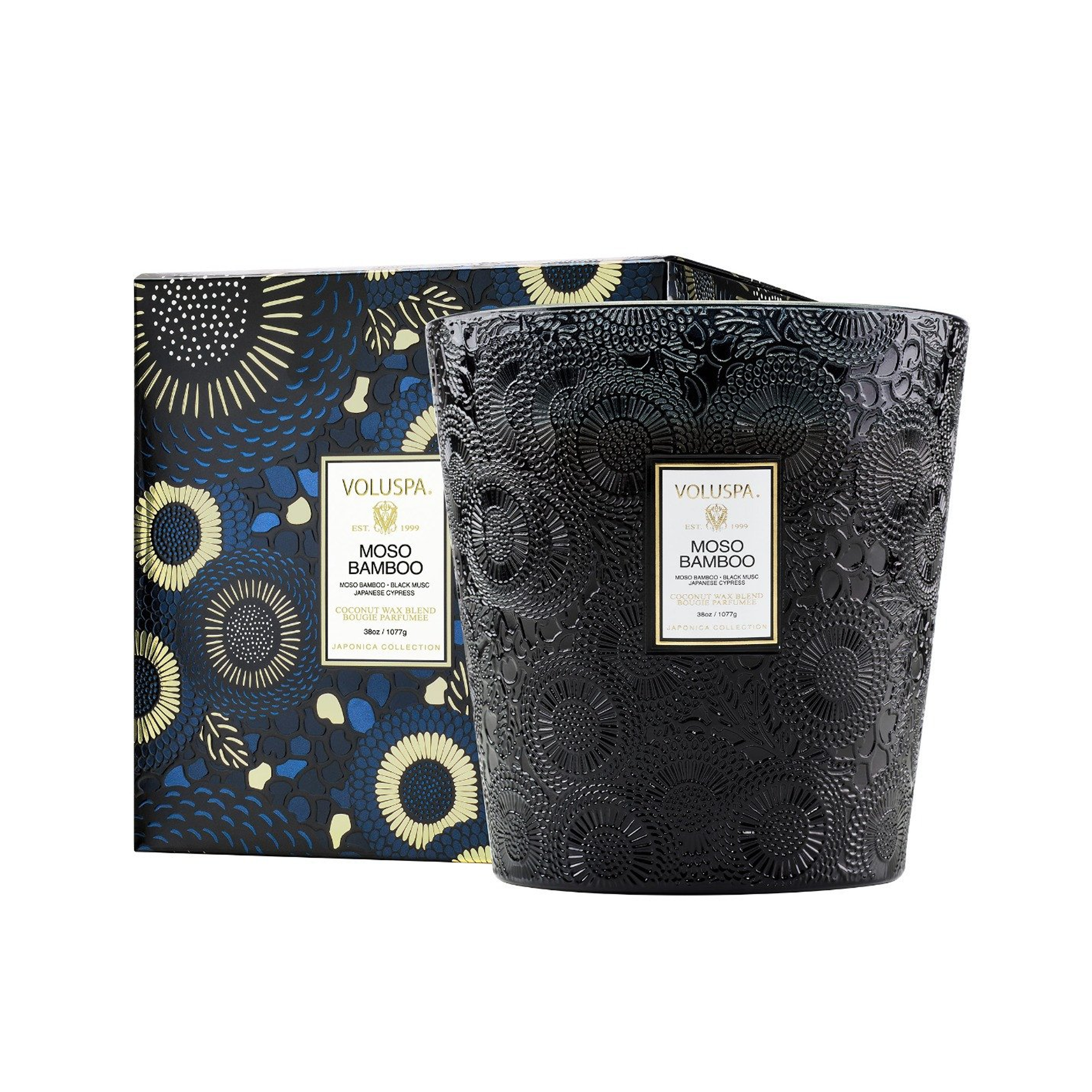 Voluspa_Japonica_3_Wick_Hearth_Candle_38oz_Moso_Bamboo / Moso Bamboo