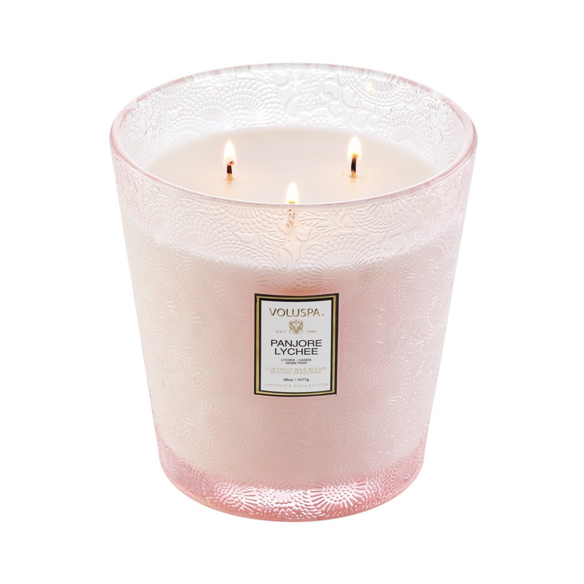 Voluspa_Japonica_3_Wick_Hearth_Candle_38oz_PANJORE_LYCHEE / PANJORE LYCHEE