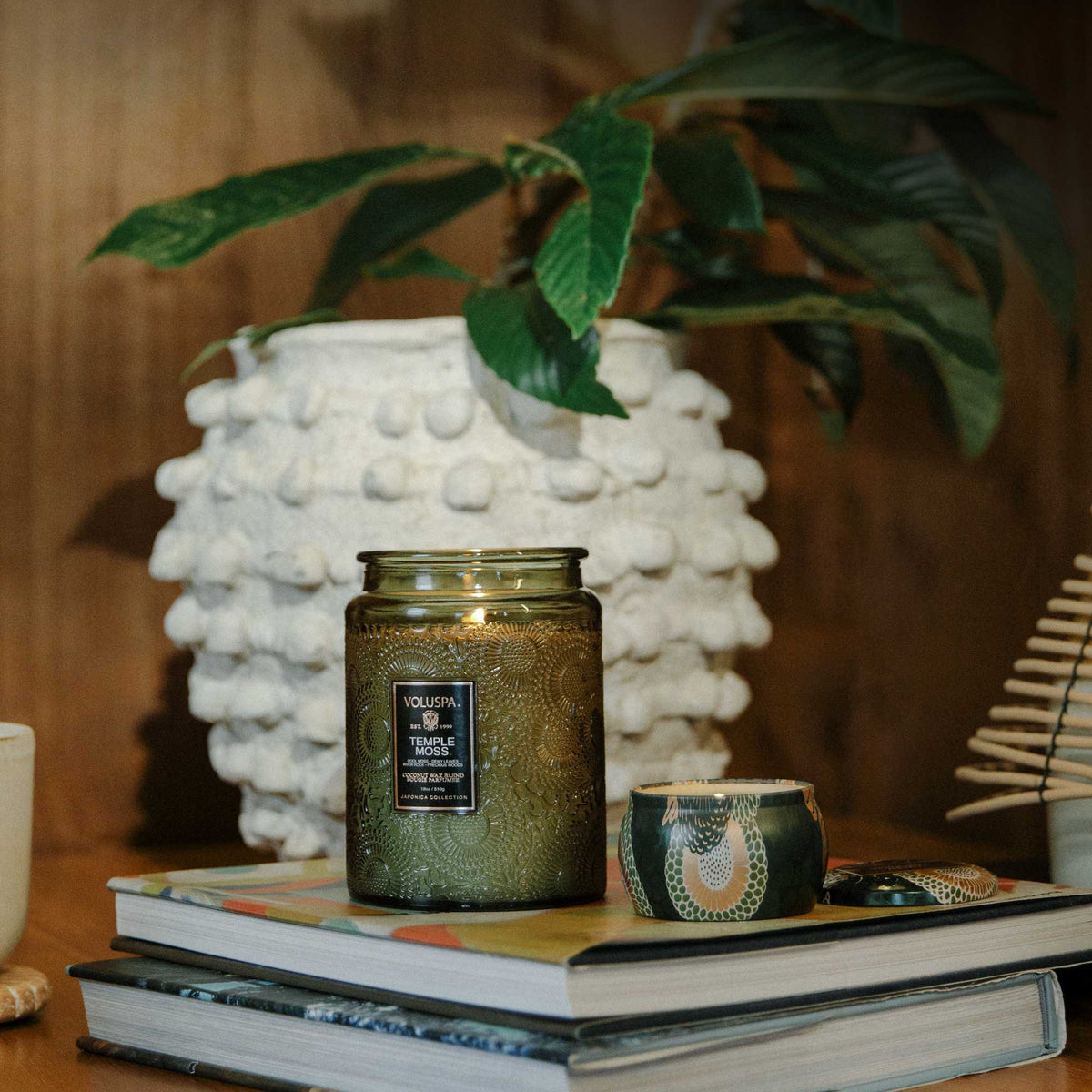 Voluspa Japonica Large Jar Candle 18oz / Temple Moss, image 27687053262998