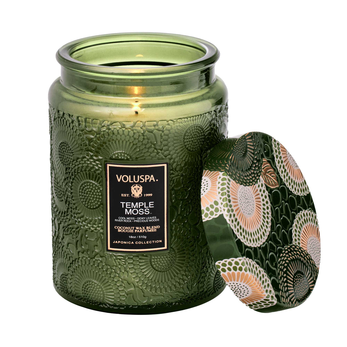Voluspa Japonica Large Jar Candle 18oz / Temple Moss, image 27687053230230