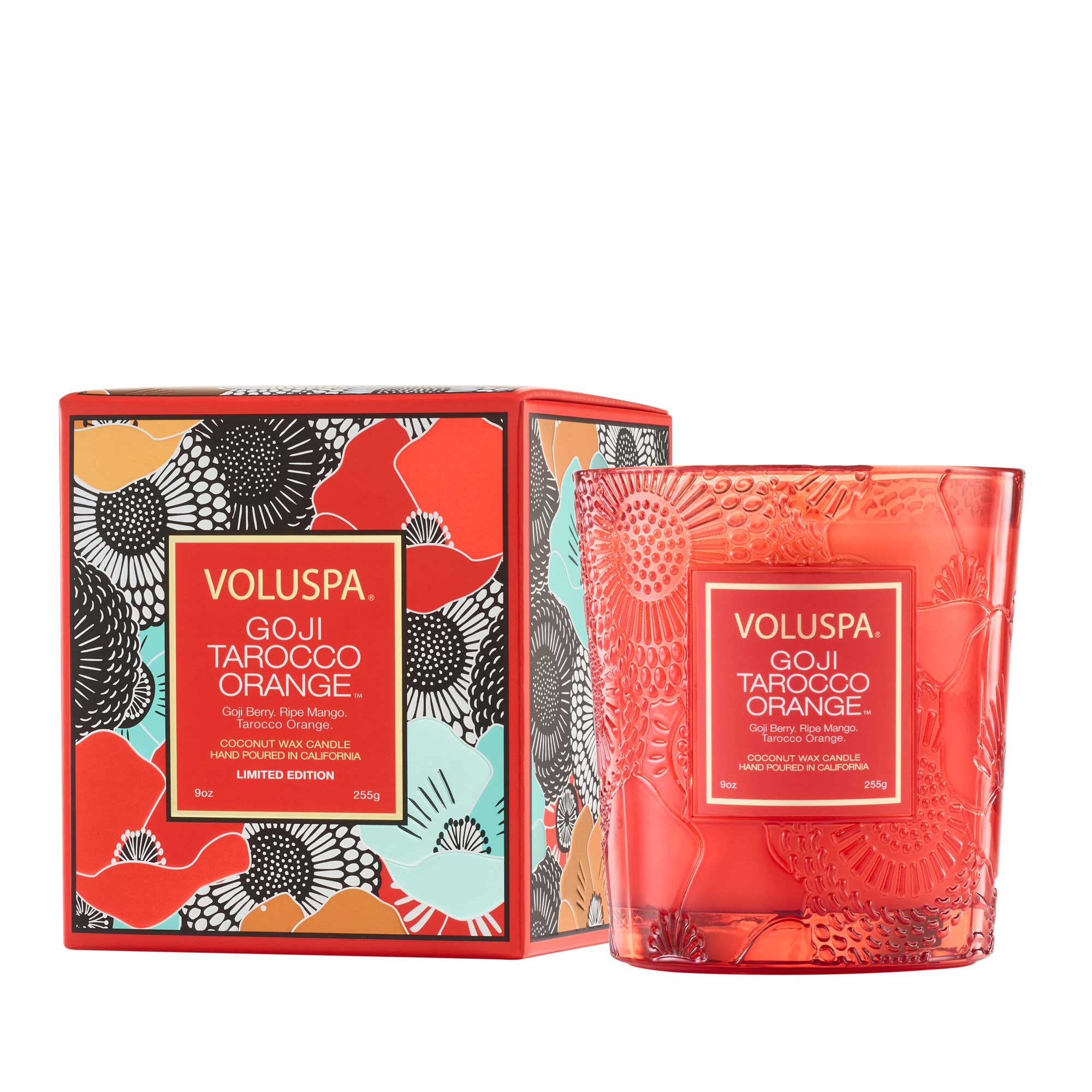Voluspa Limited Edition XXV Anniversary Collection Boxed Classic Candle - 9oz / Goji and Tarocco Orange
